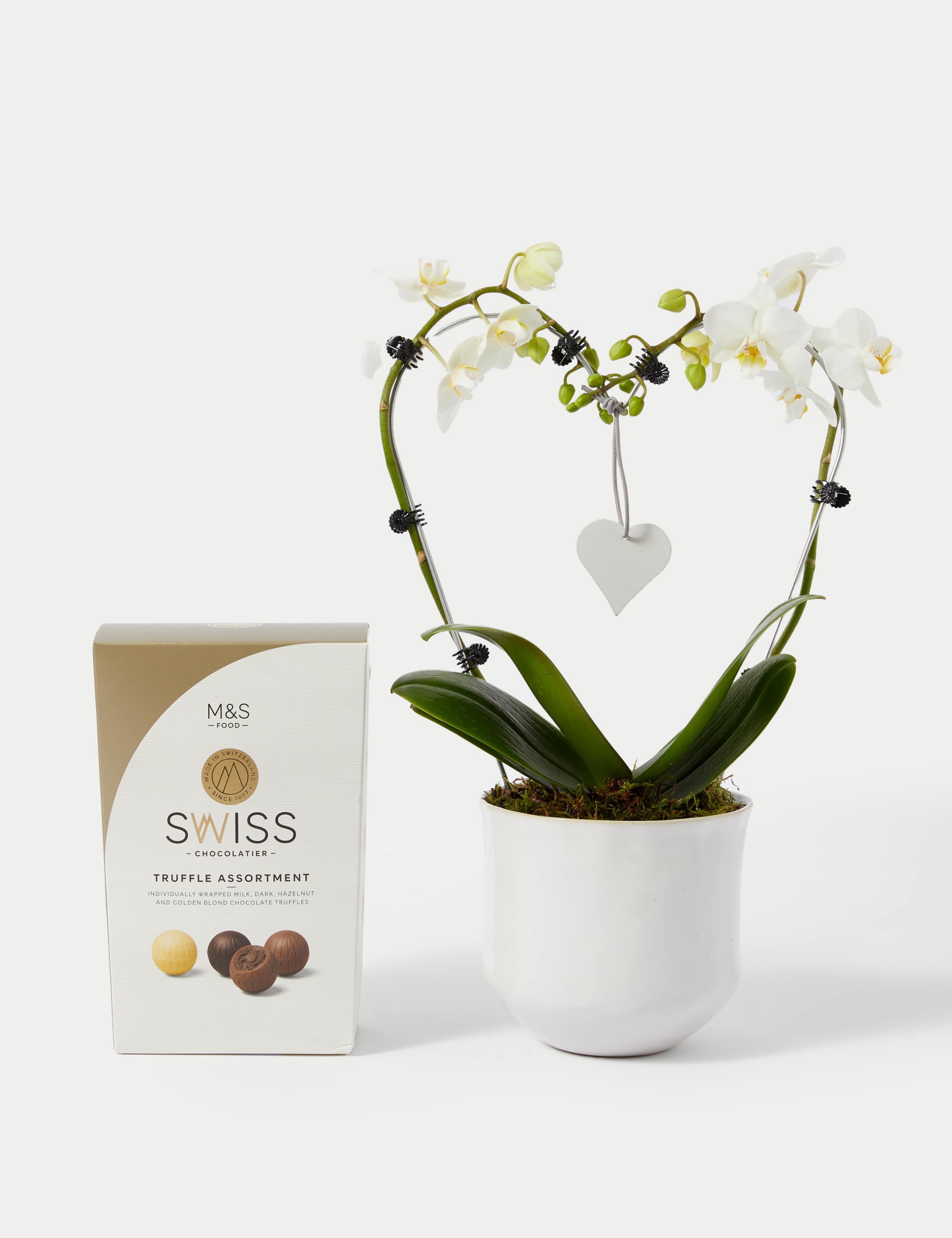 White Heart Orchid Ceramic & Swiss Truffles Bundle 2 of 5