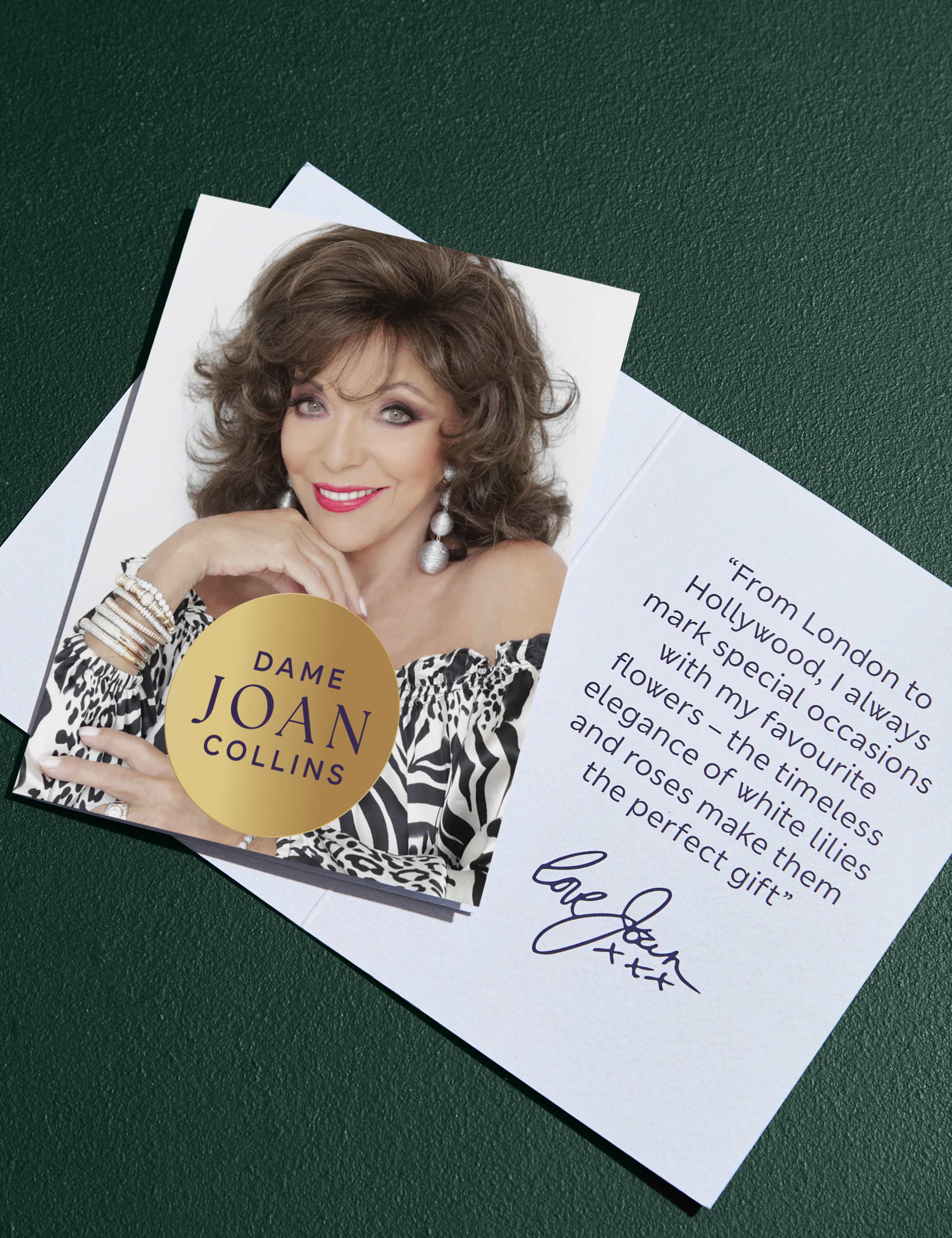 Dame Joan Collins Bouquet with Vase & Vodka Martini 11 of 11