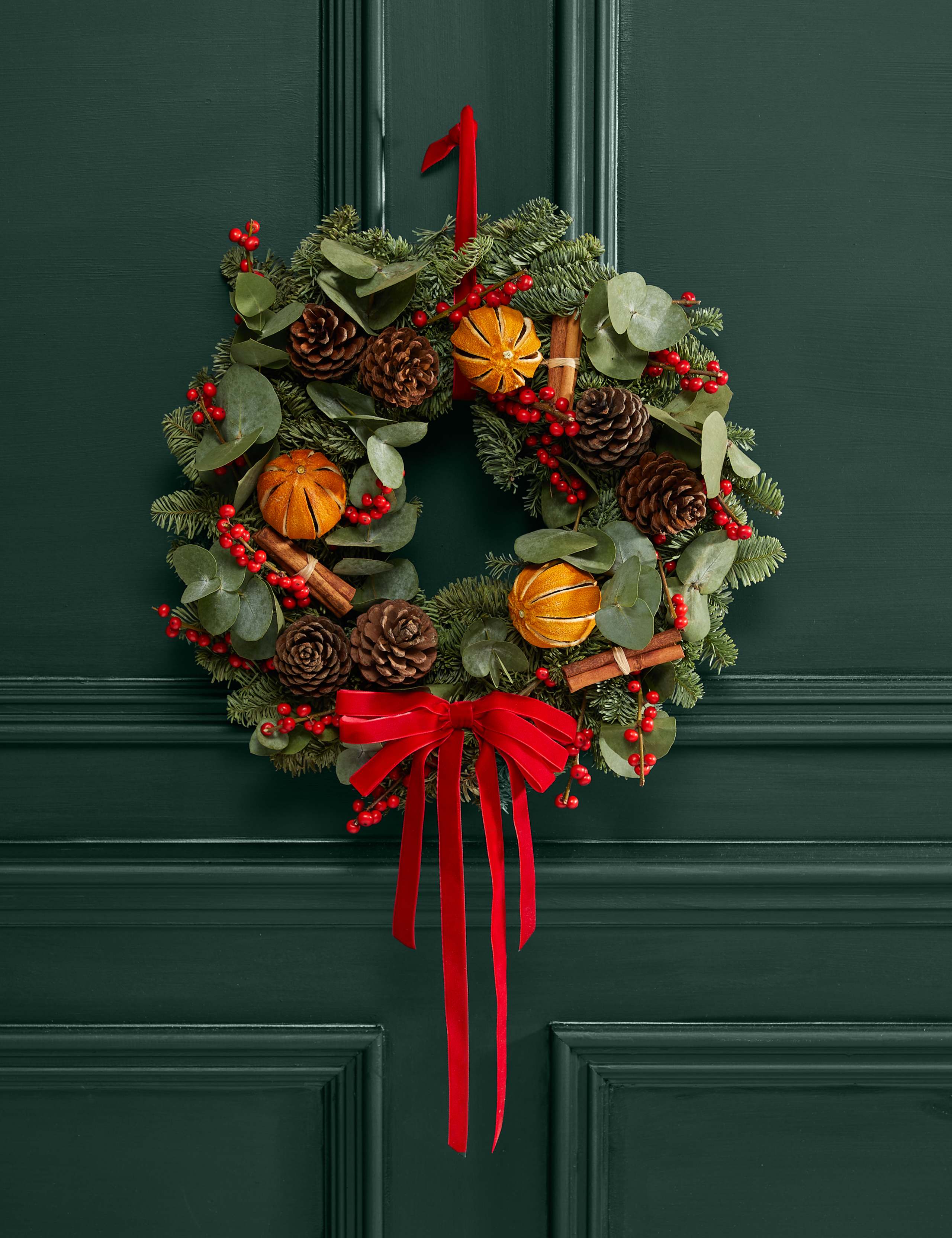 Natural Festive Red Wreath 1 of 3