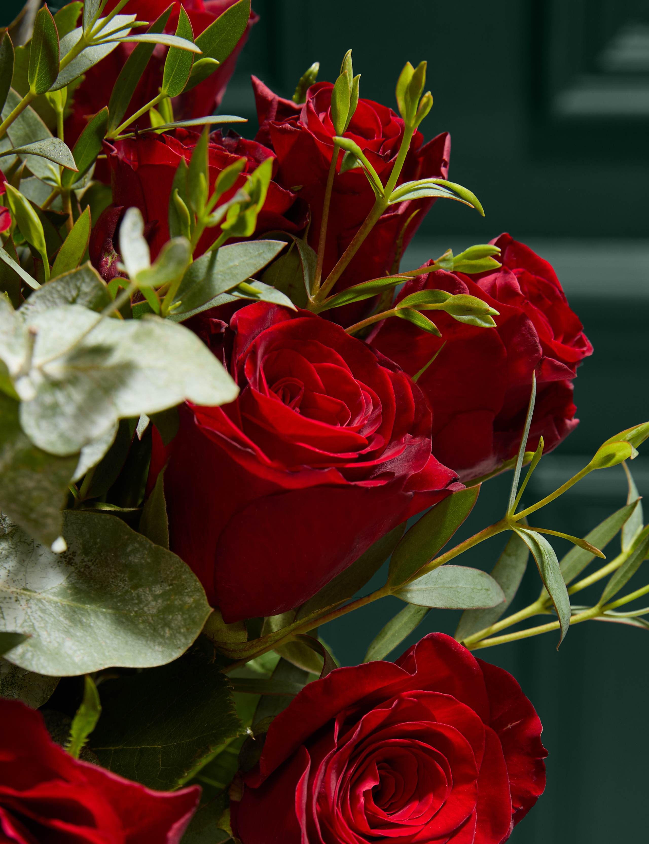 Festive Red Rose & Eucalyptus Bouquet (Delivery from 26th November) 3 of 5