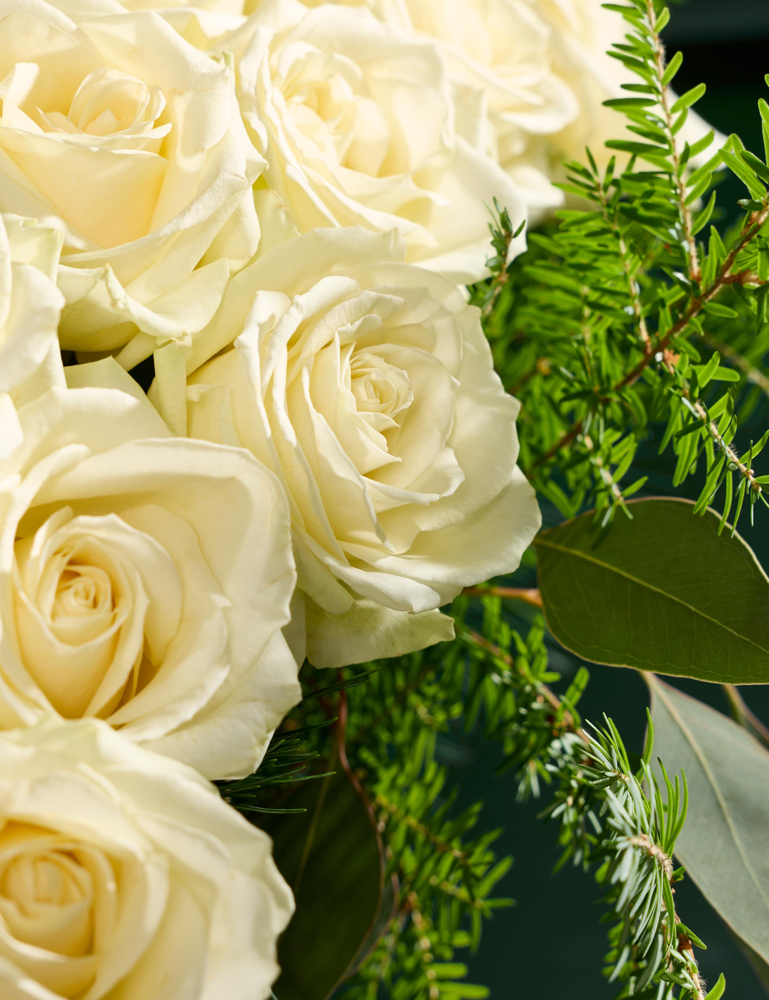 Luxury White Rose & Eucalyptus Bouquet 4 of 8