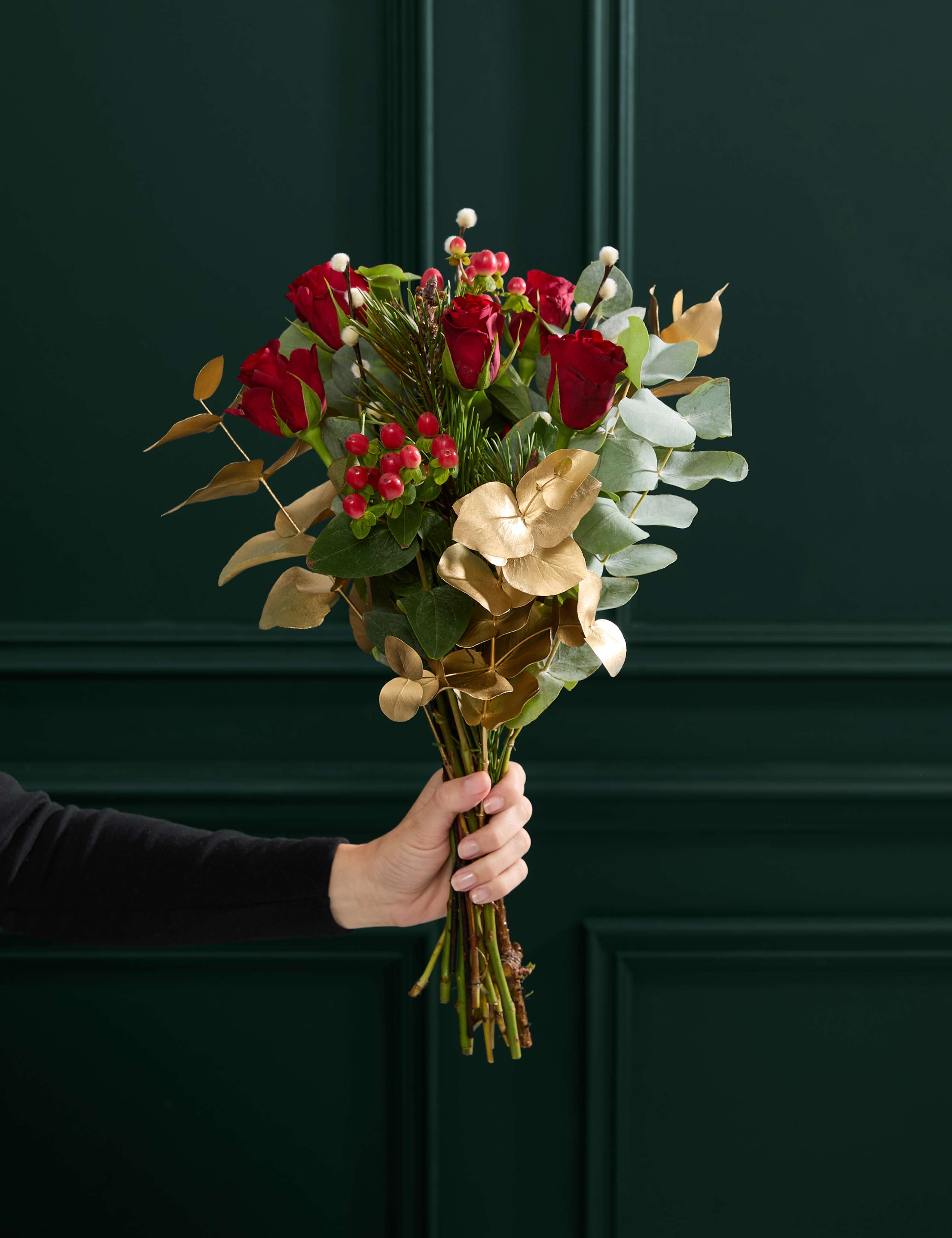 Festive Red Floral Center Piece 5 of 8