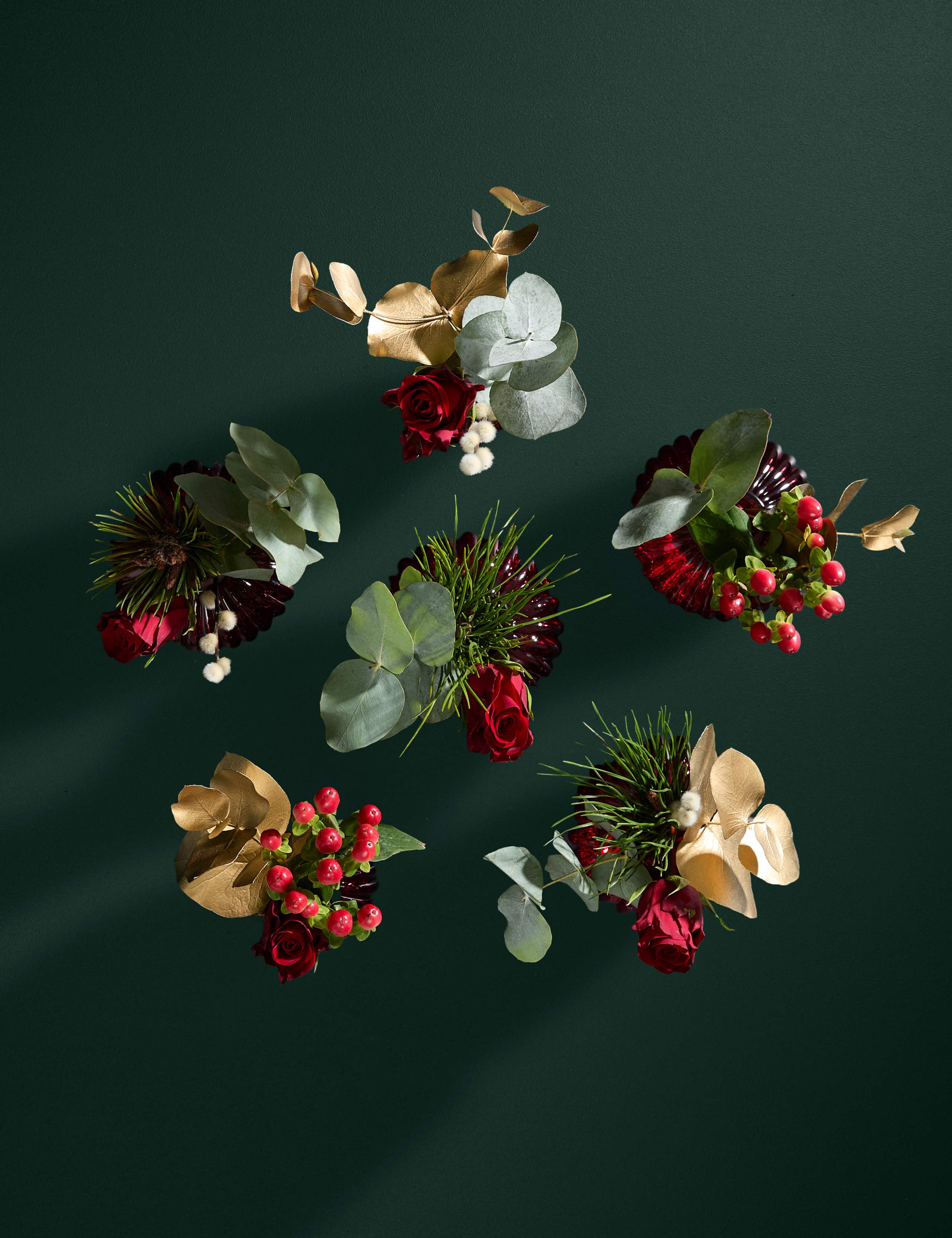 Festive Red Floral Center Piece 2 of 8