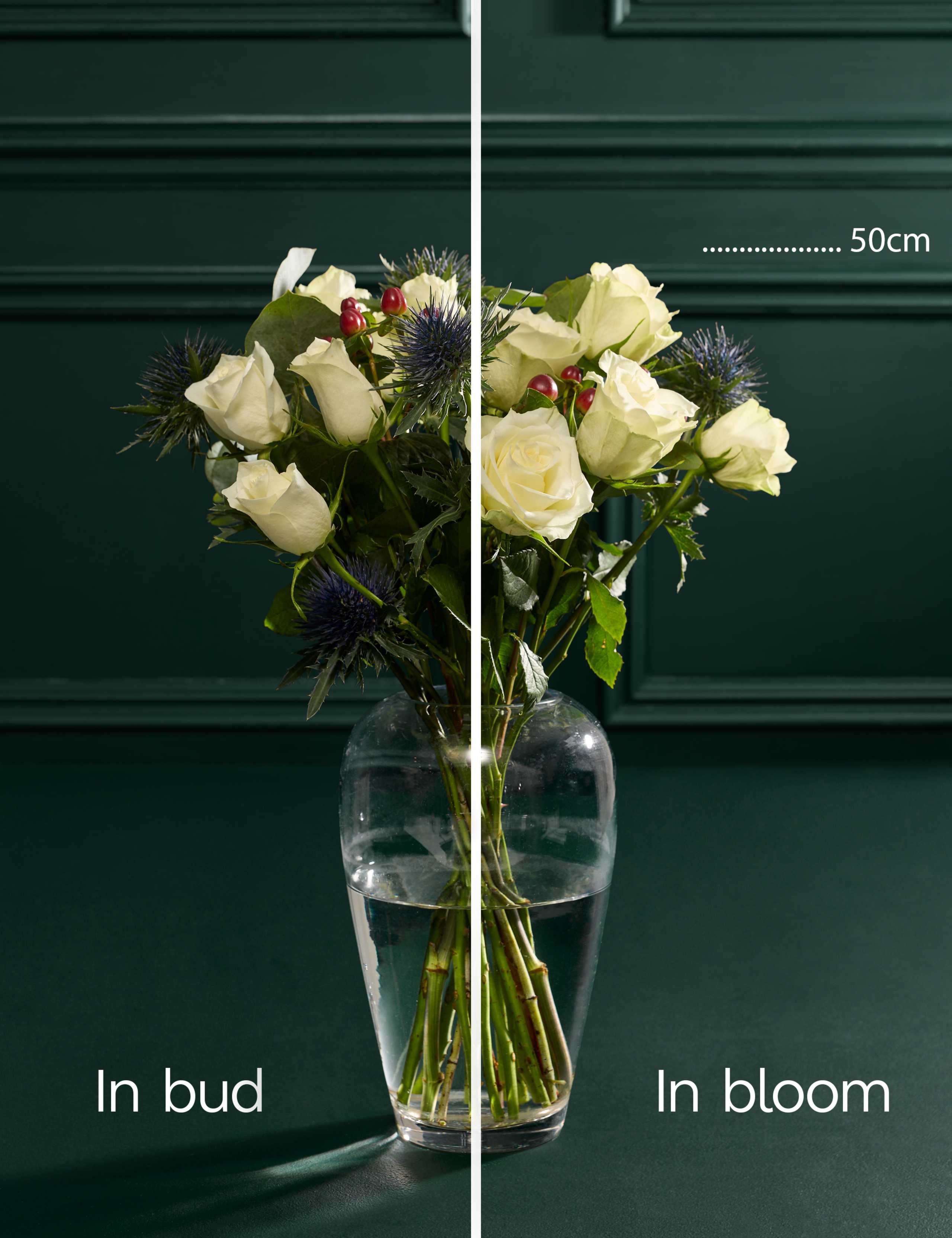 Festive White Rose & Hypericum Bouquet 5 of 7