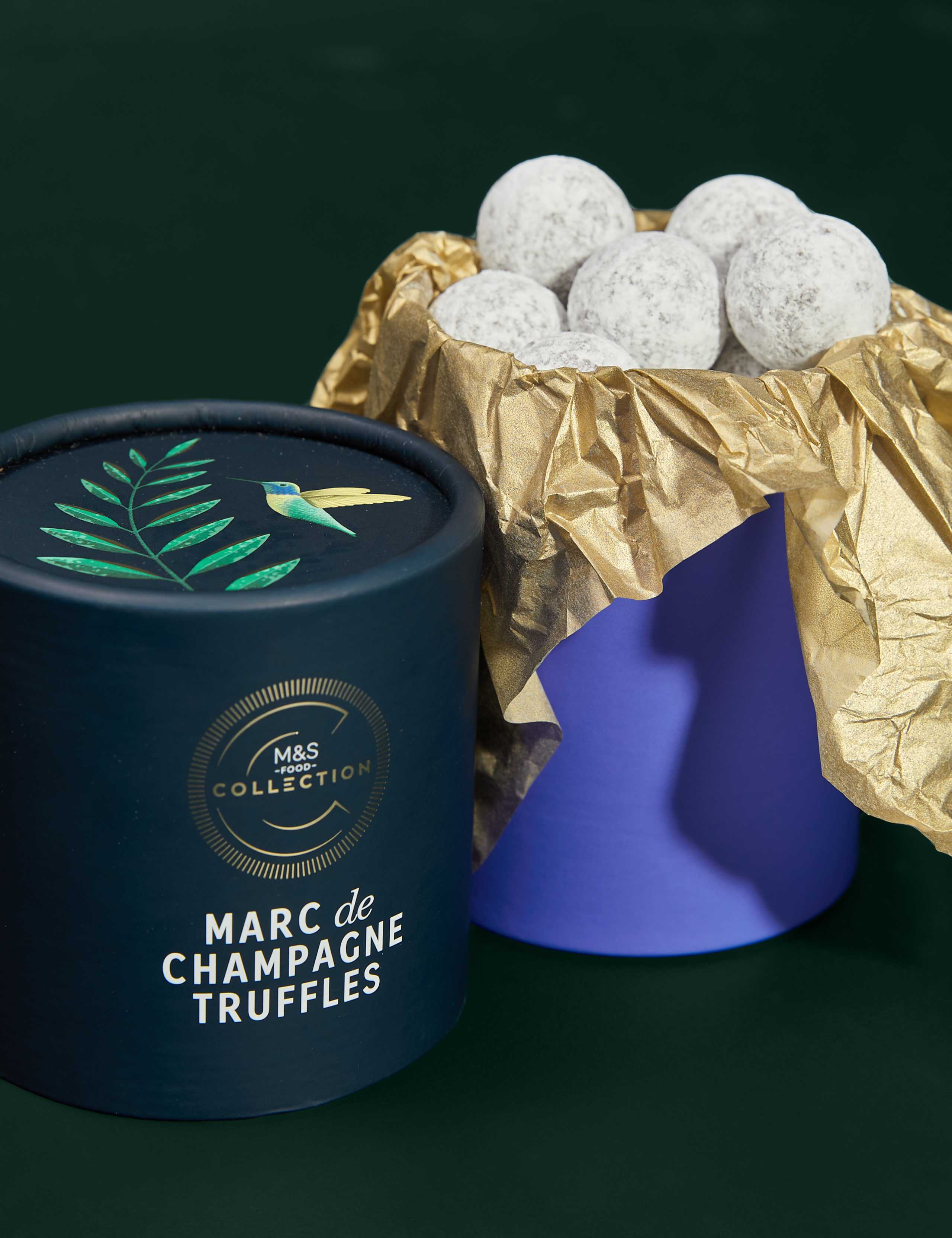 Festive Red Rose & Eucalyptus Bouquet with Marc de Champagne Truffles 5 of 7