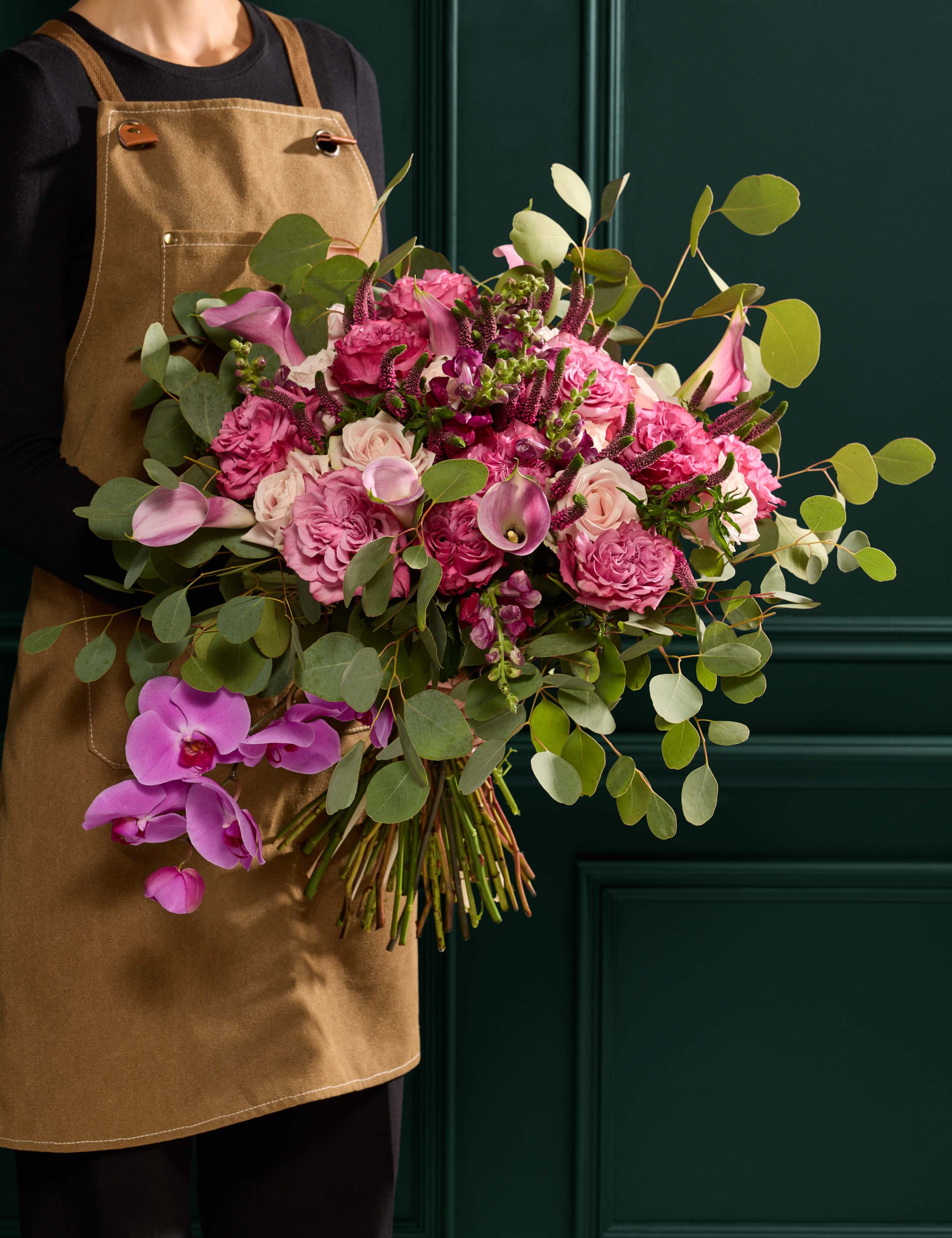 Luxury Pink Rose & Cymbidium Orchid Bouquet 1 of 10