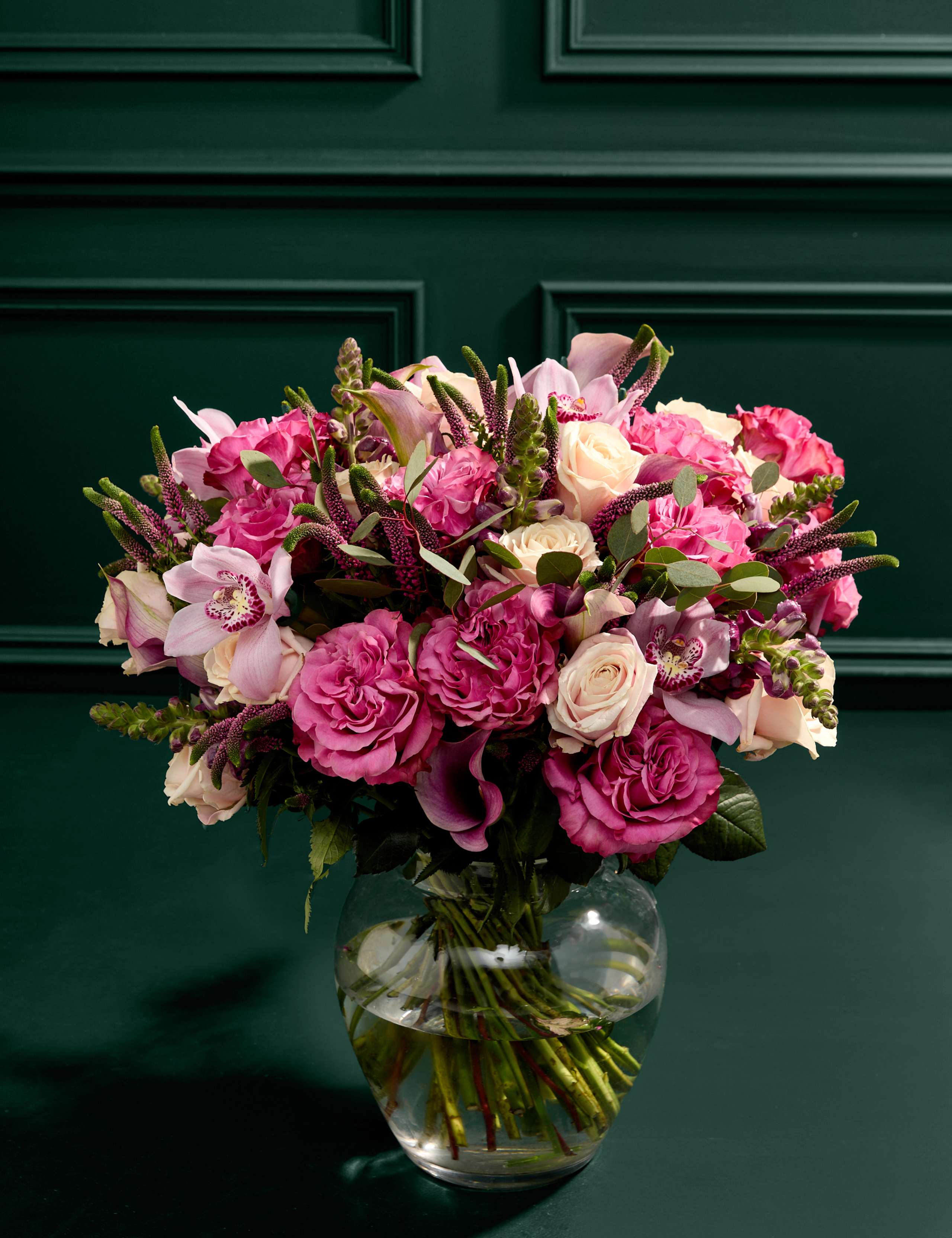 Rose, Calla Lily & Cymbidium Orchid Bouquet 5 of 8
