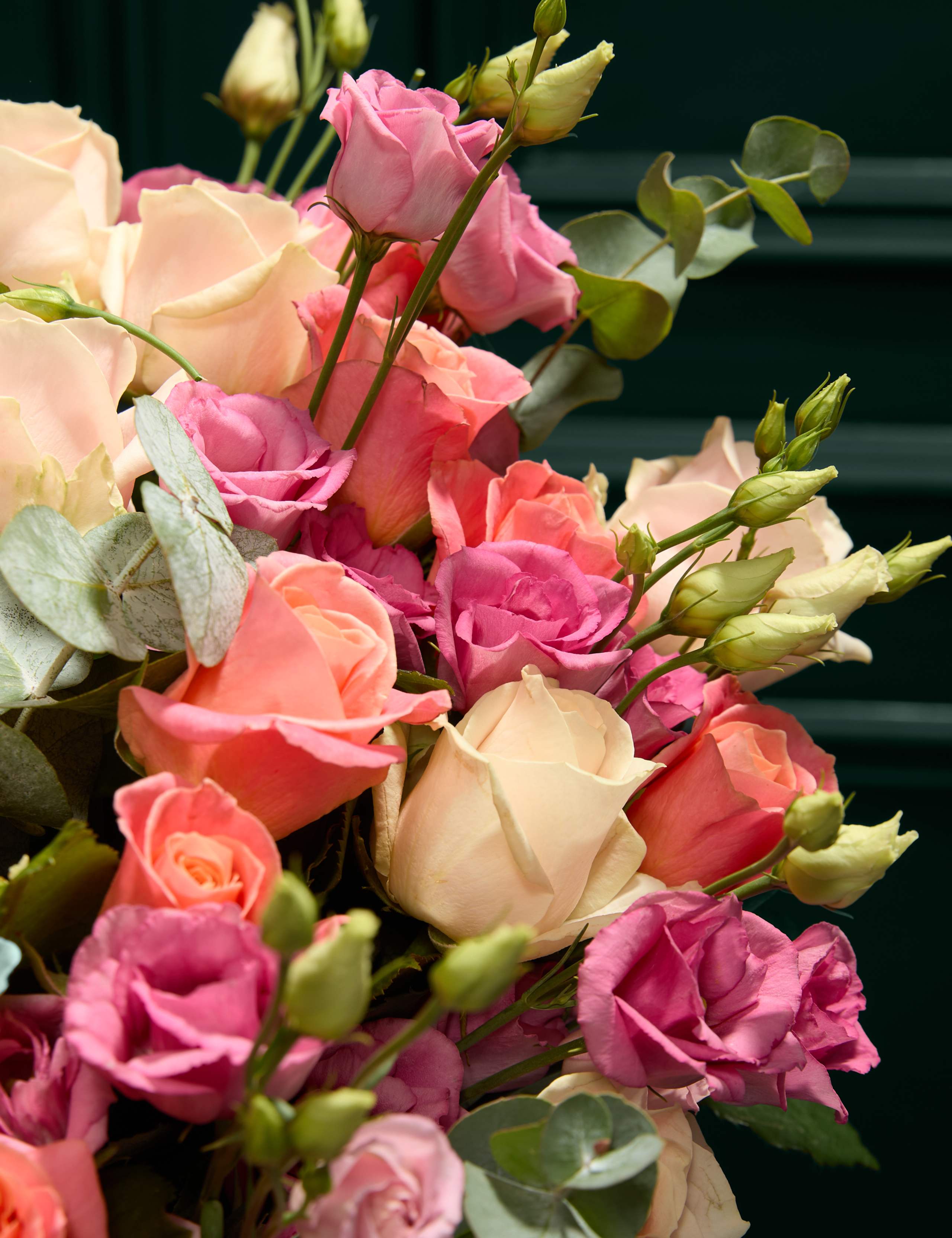 Pink Rose & Eucalyptus Bouquet 4 of 7