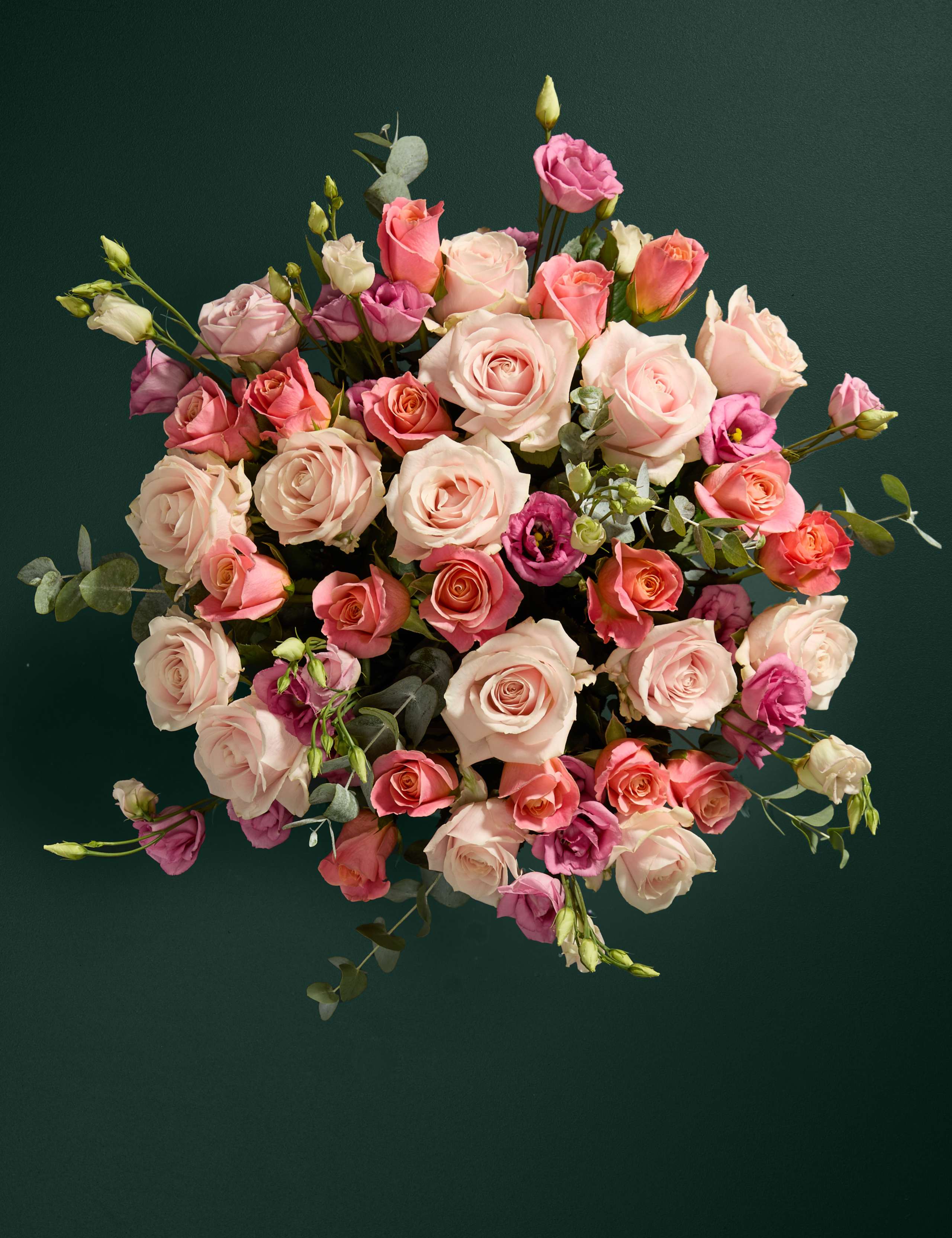 Pink Rose & Eucalyptus Bouquet 2 of 7