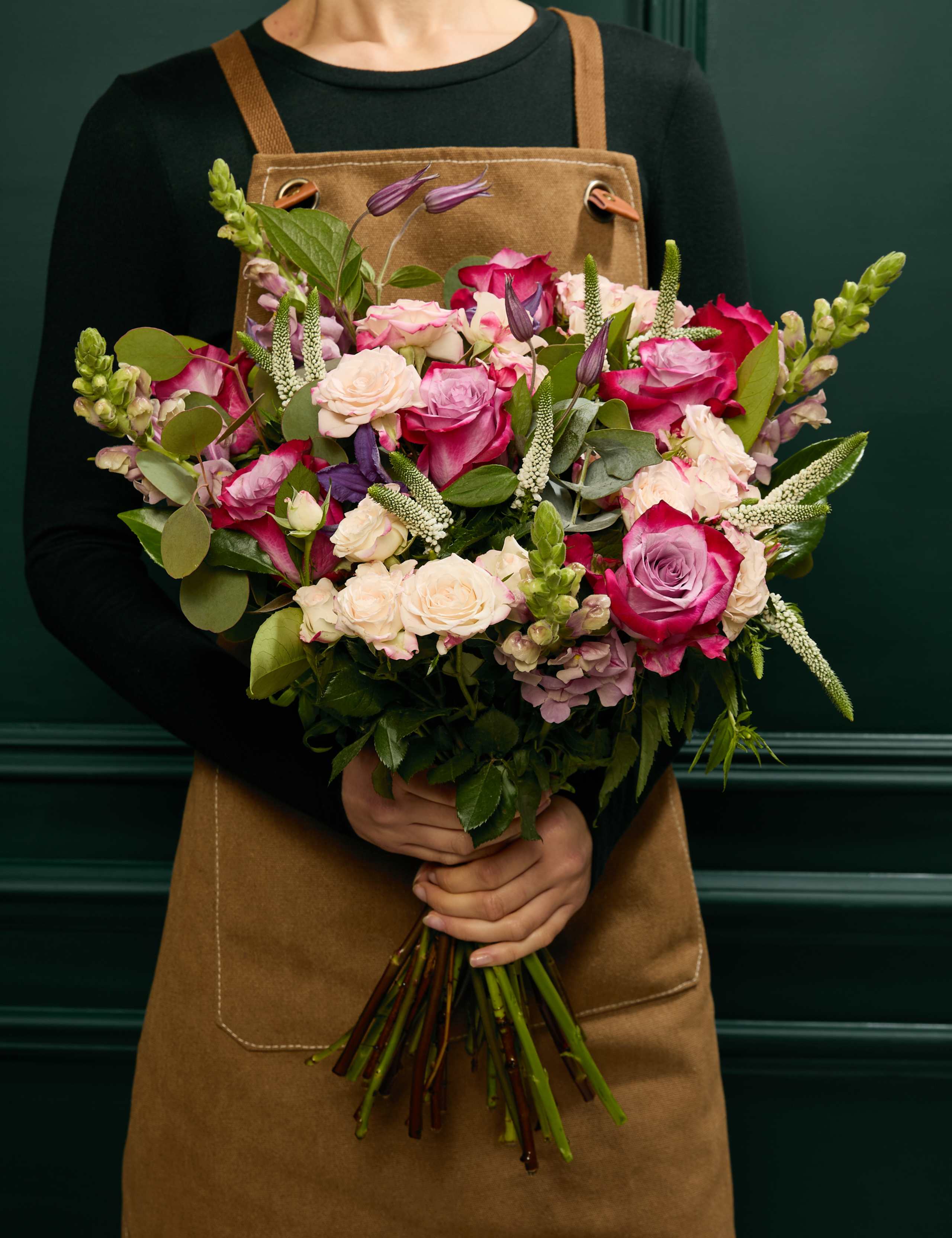 Roses, Clematis & Spray Rose Bouquet 1 of 7