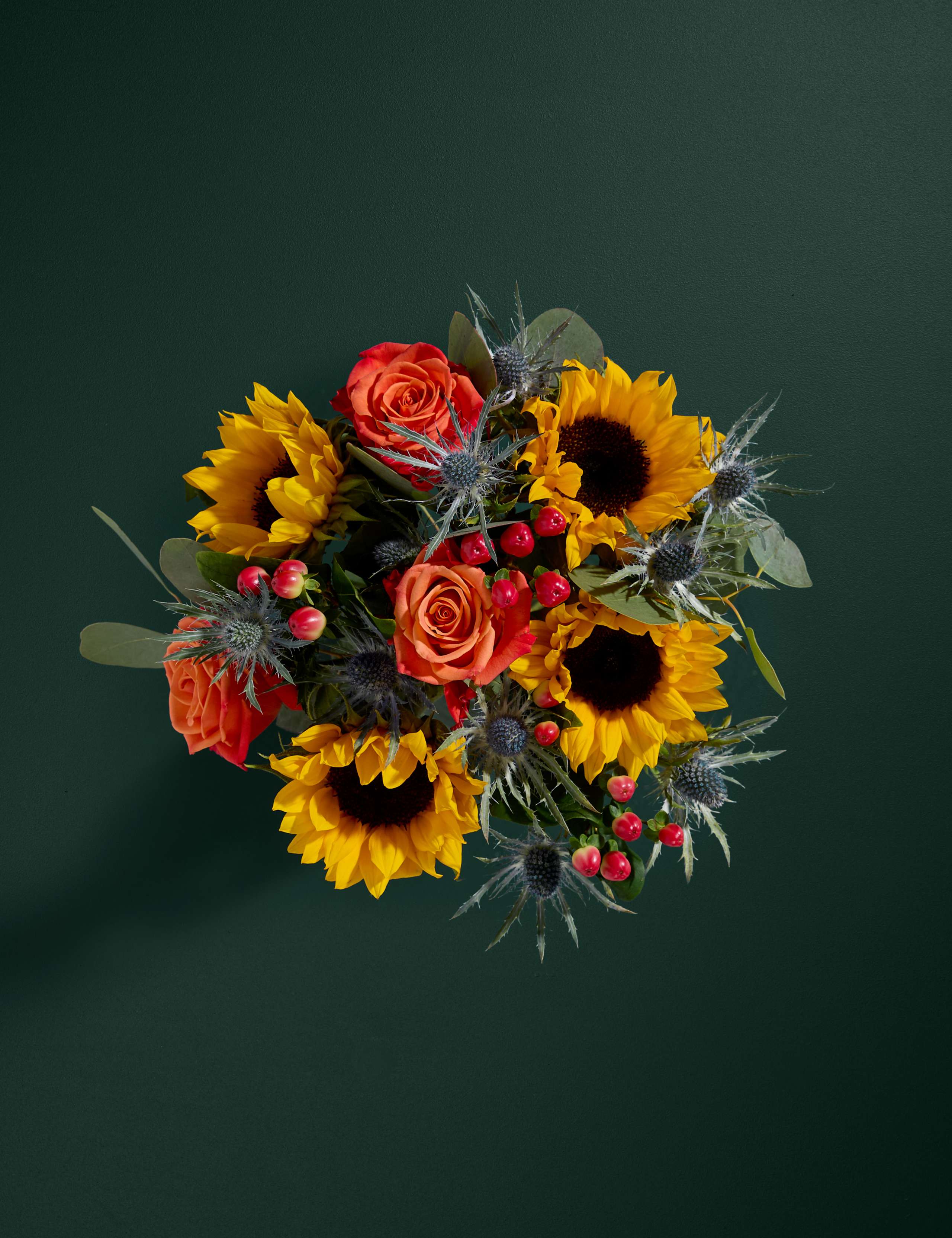 Sunflower & Hypericum Bouquet 2 of 5