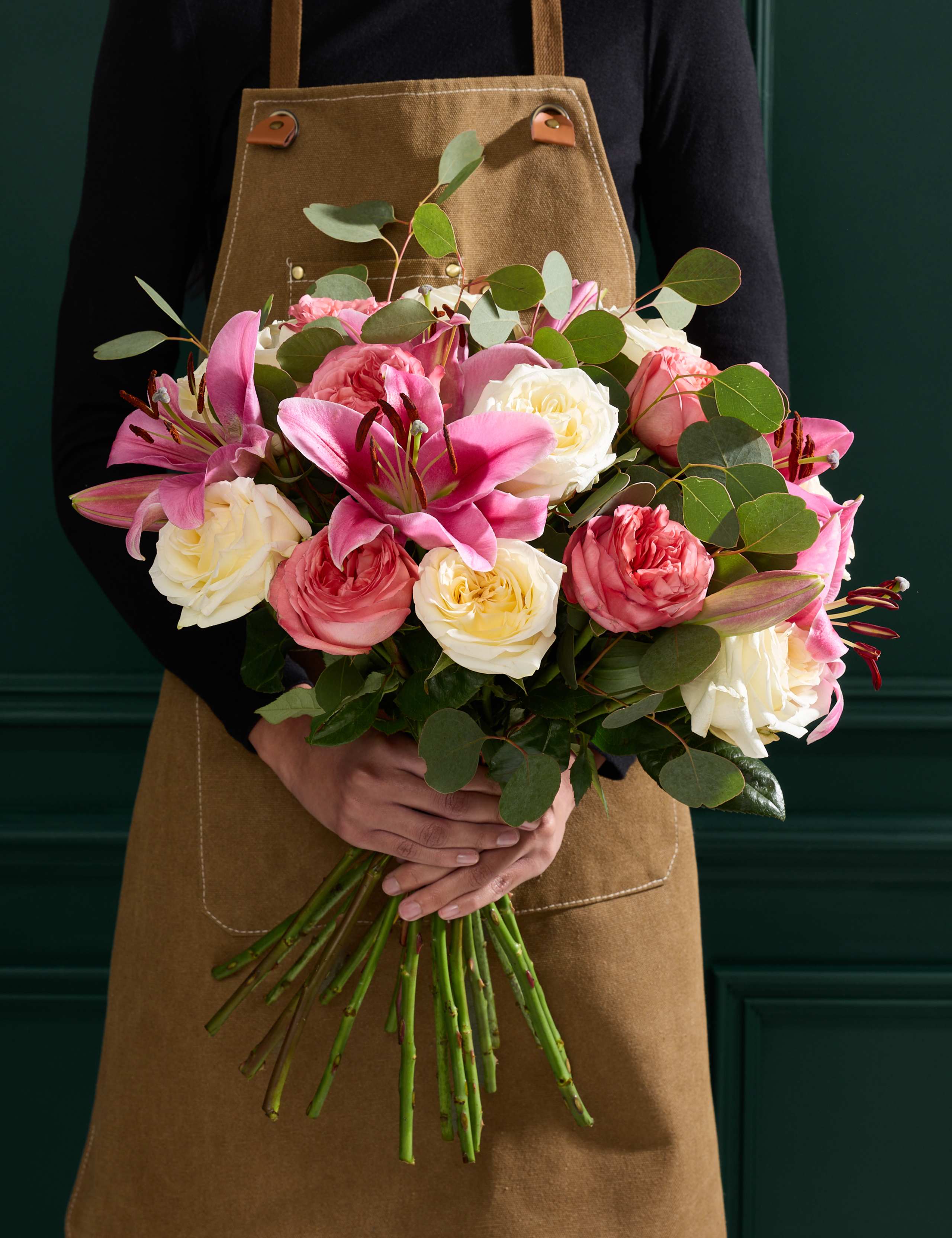 Rose Lily & Eucalyptus Bouquet 1 of 8