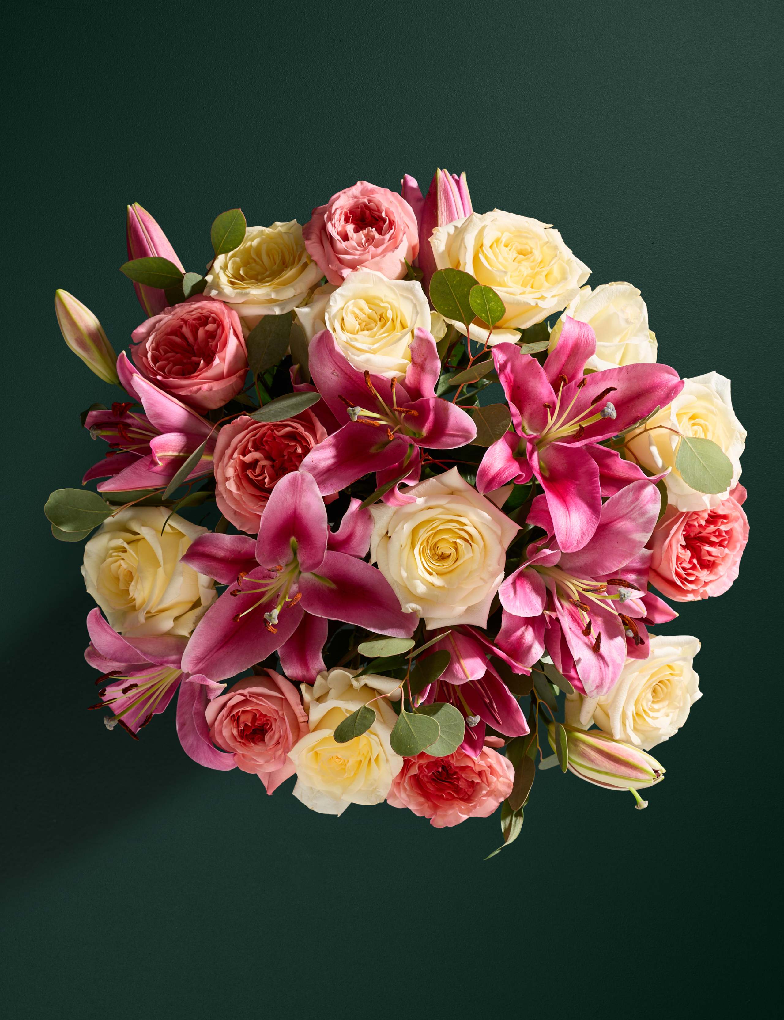 Rose Lily & Eucalyptus Bouquet 2 of 8