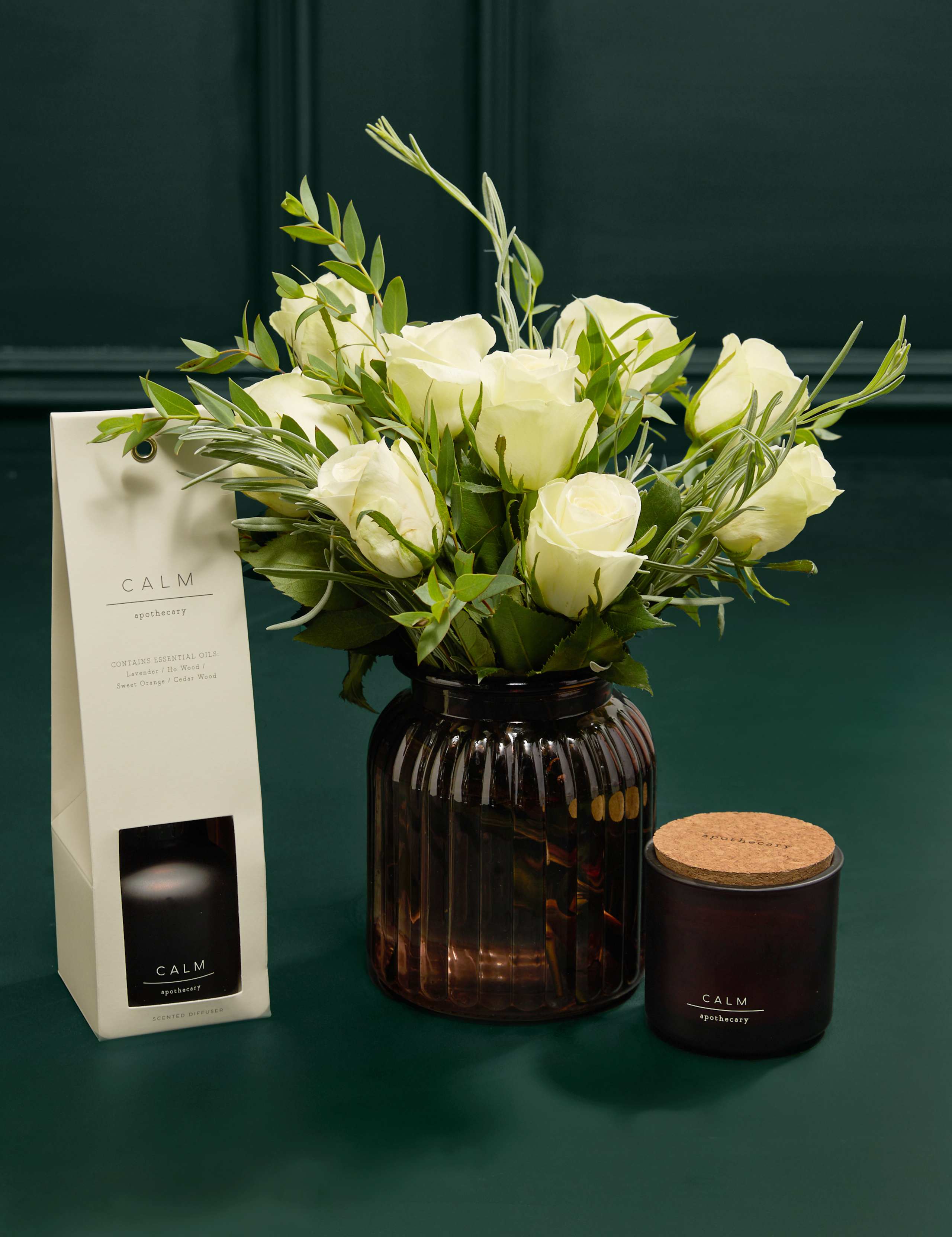 Mother's Day Calming Bouquet in Vase with Candle & Diffuser 1 of 9