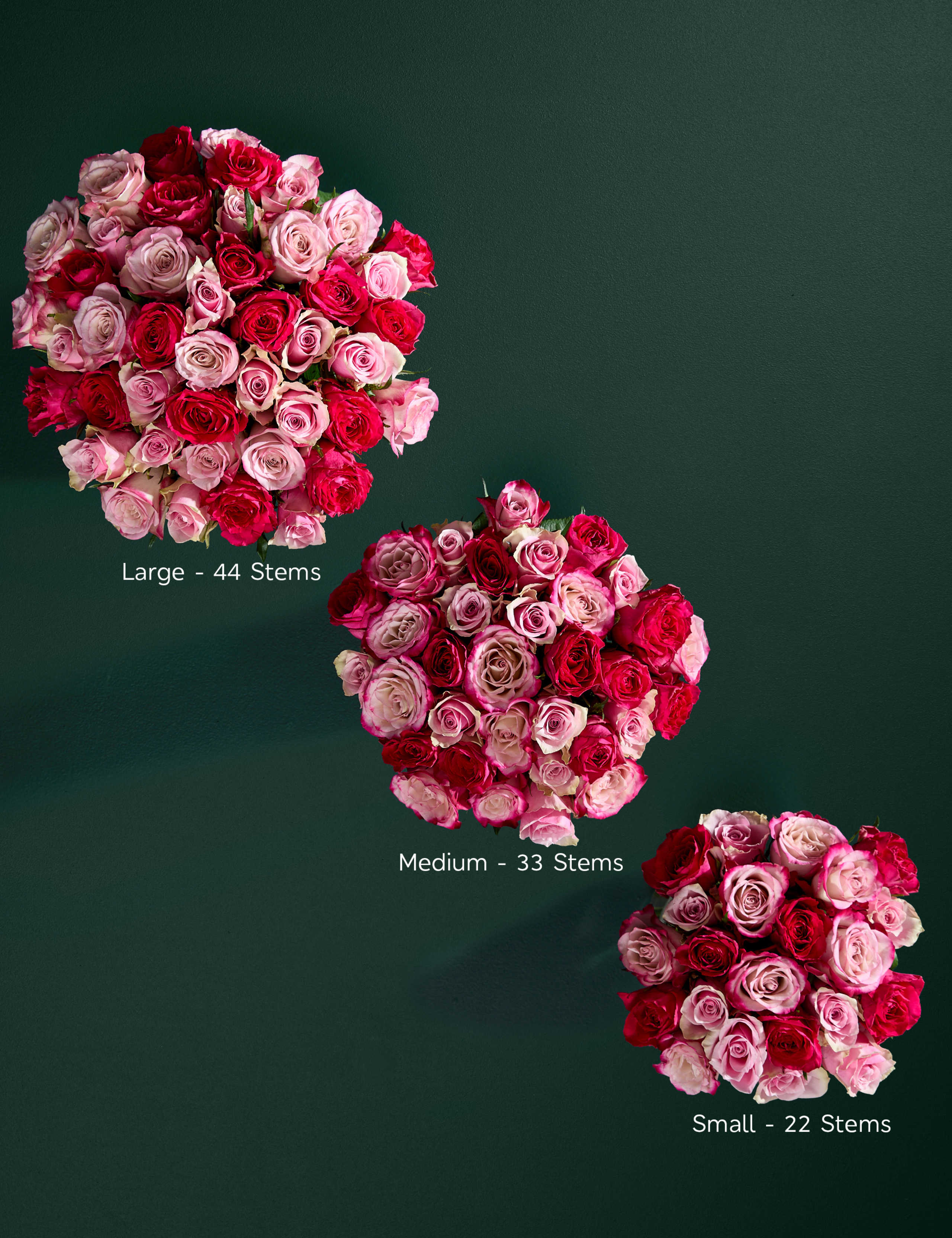 Large Vibrant Pink Mixed Rose Bouquet 7 of 10