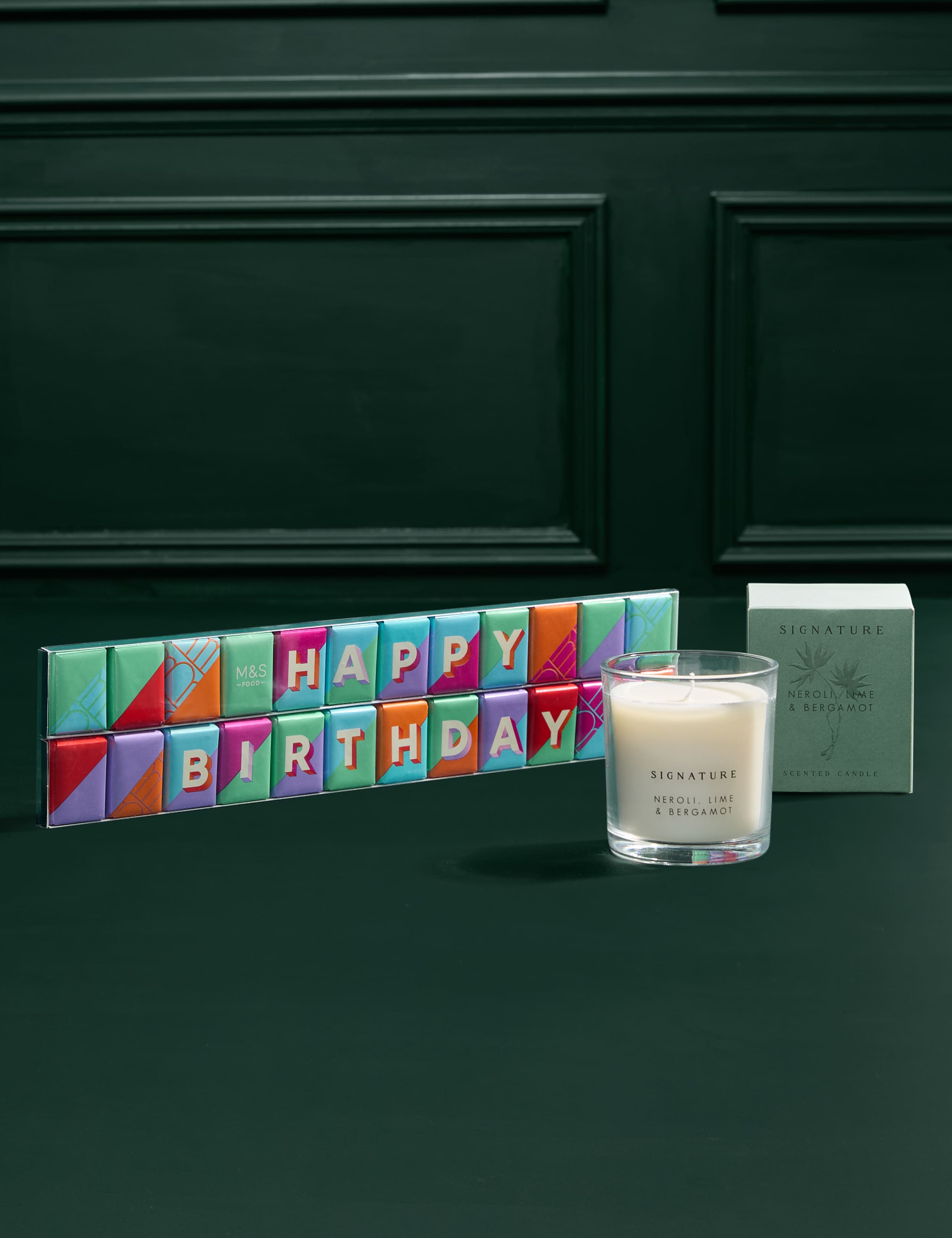 Happy Birthday Orchid with Chocolates & Candle 4 of 7