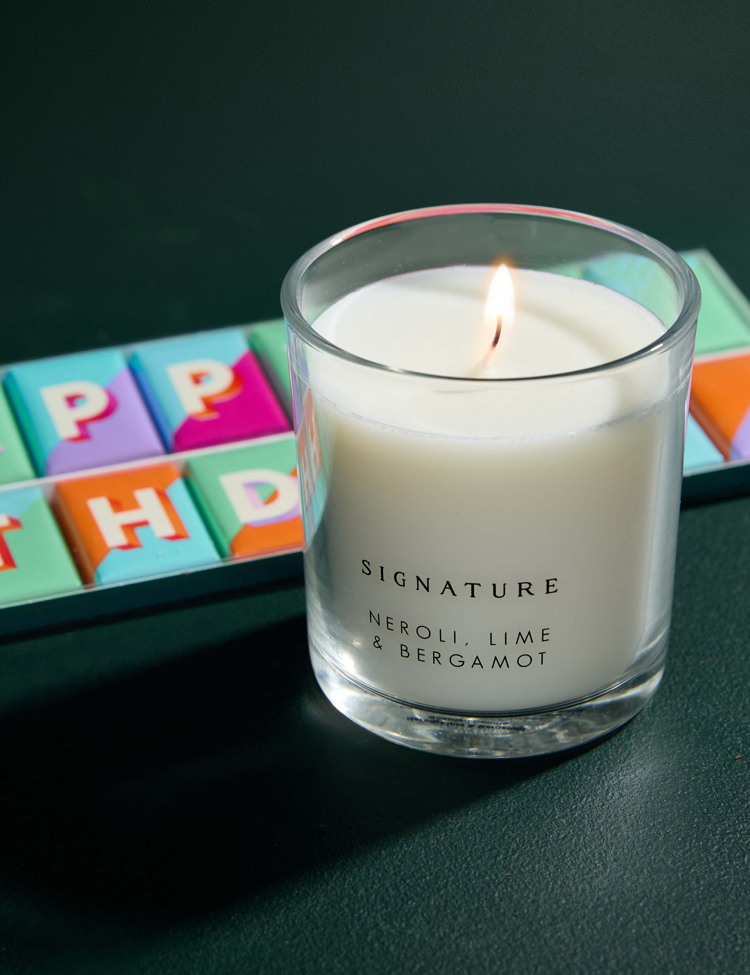 Happy Birthday Orchid with Chocolates & Candle 5 of 7