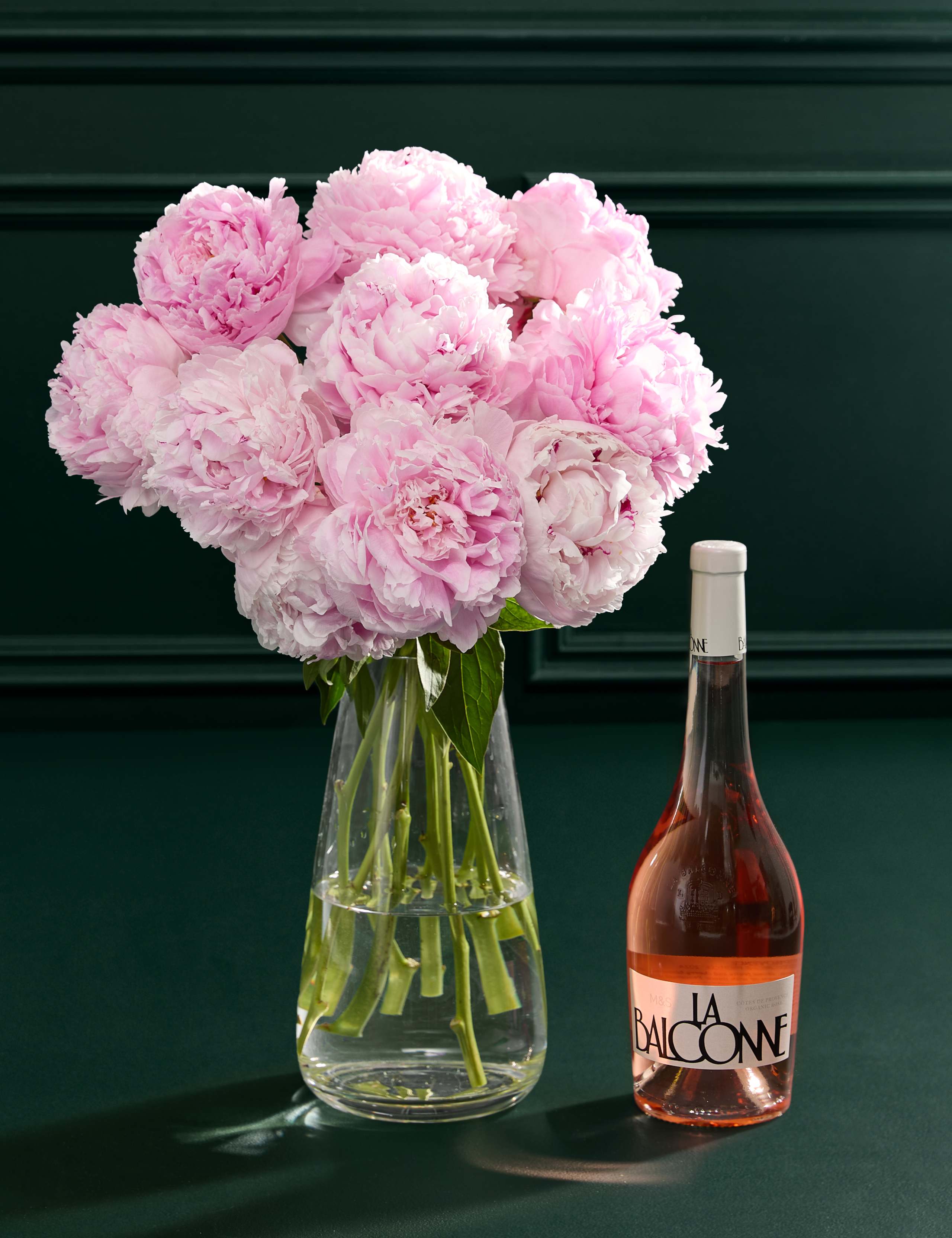 Pink Peony Bouquet with Balconne Rose 1 of 7
