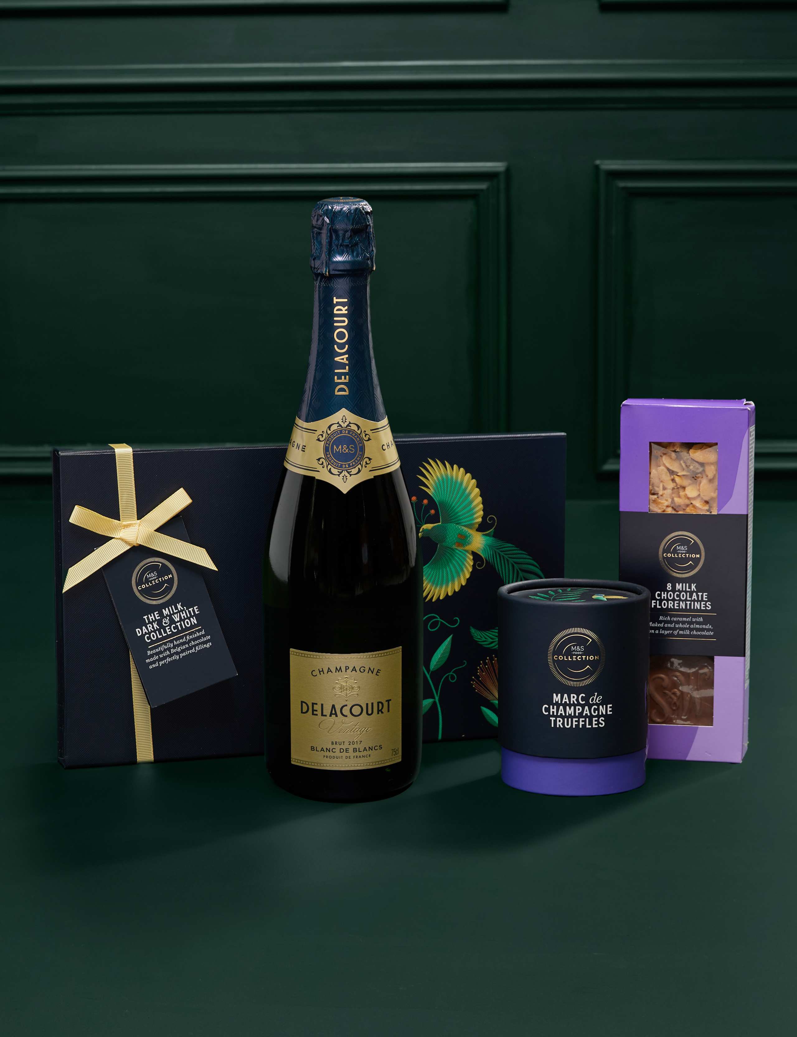 Luxury Rose Bouquet with Vintage Champagne, Truffles, Chocolates & Florentines 4 of 9