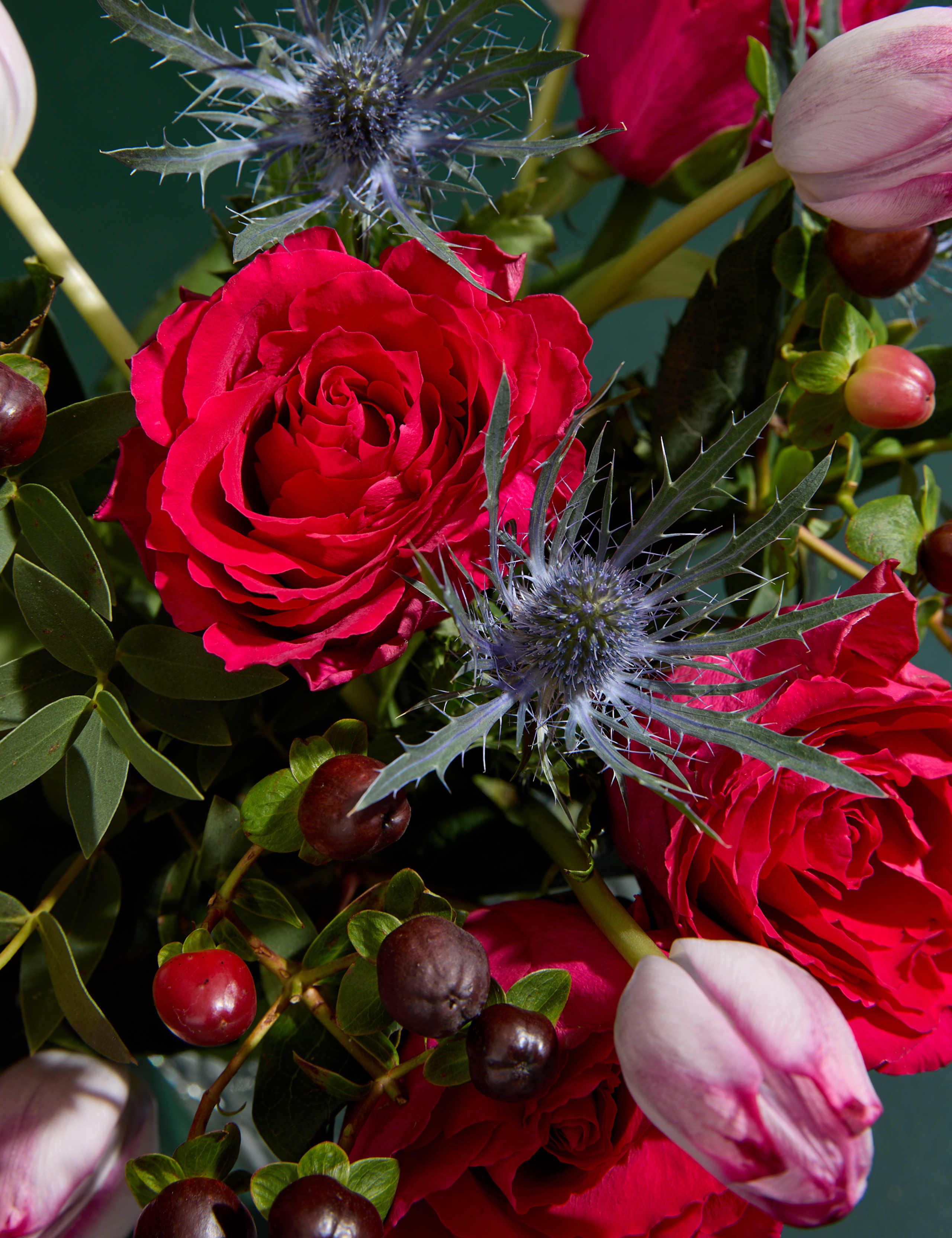Tulip & Rose Bouquet with Vase 2 of 5