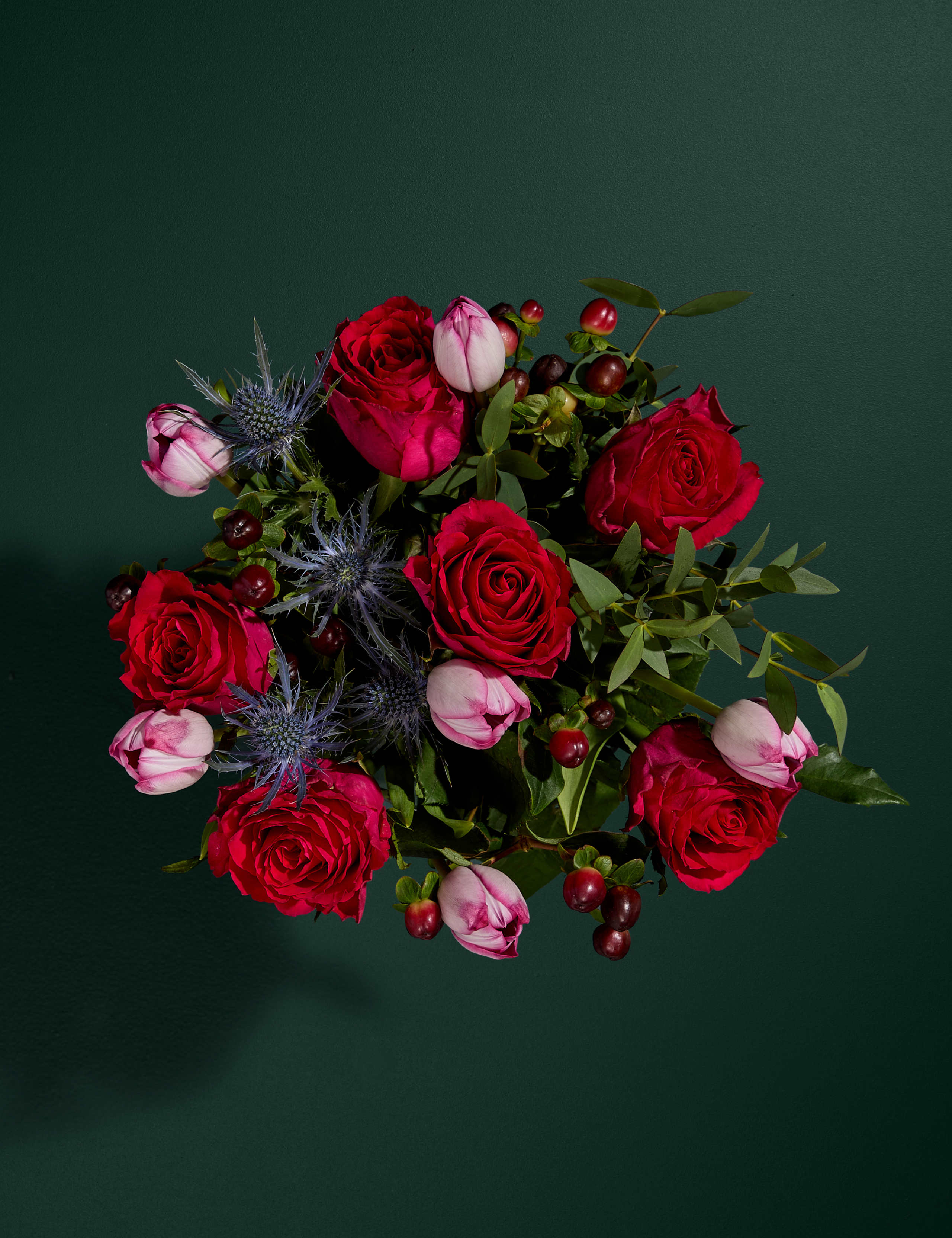 Tulip & Rose Bouquet with Vase 1 of 5