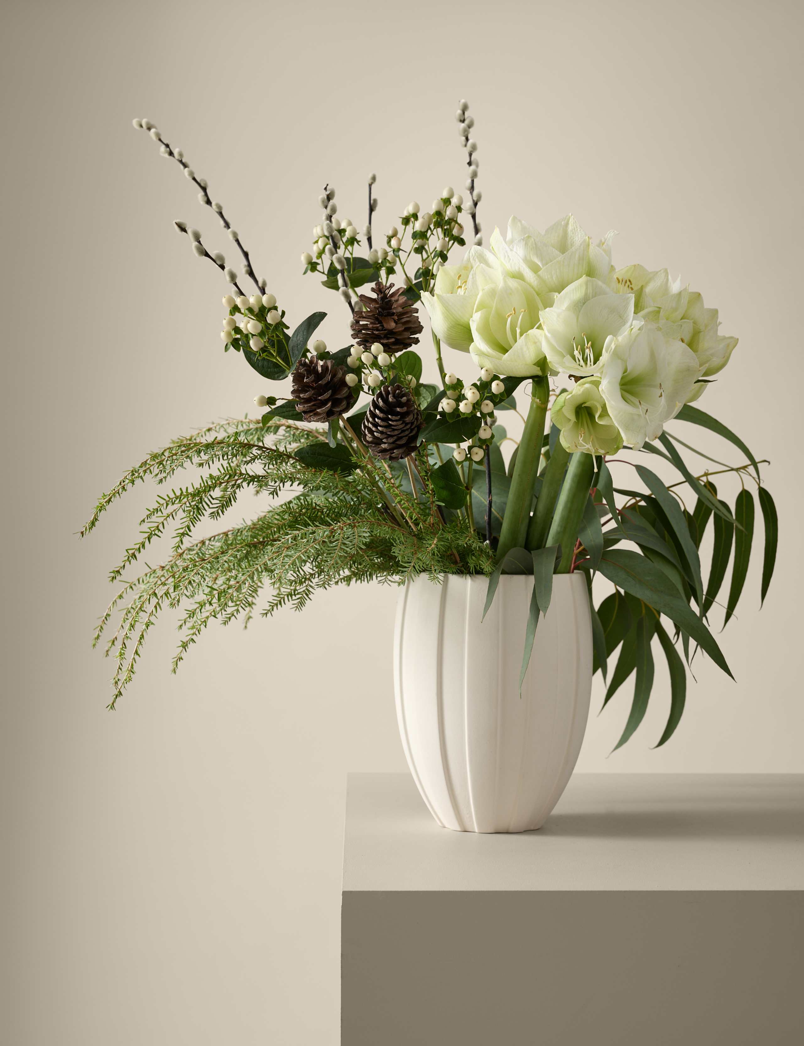 Kelly Hoppen White Amaryllis Christmas Bouquet 1 of 5
