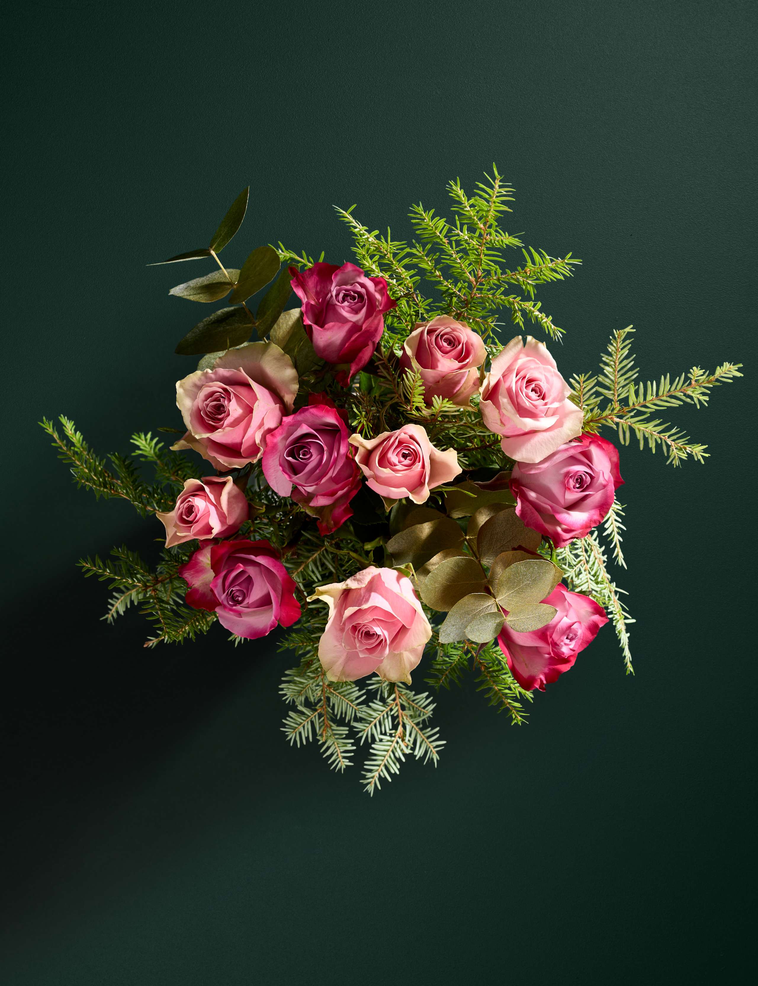 Purple Rose & Eucalyptus Posy 2 of 5