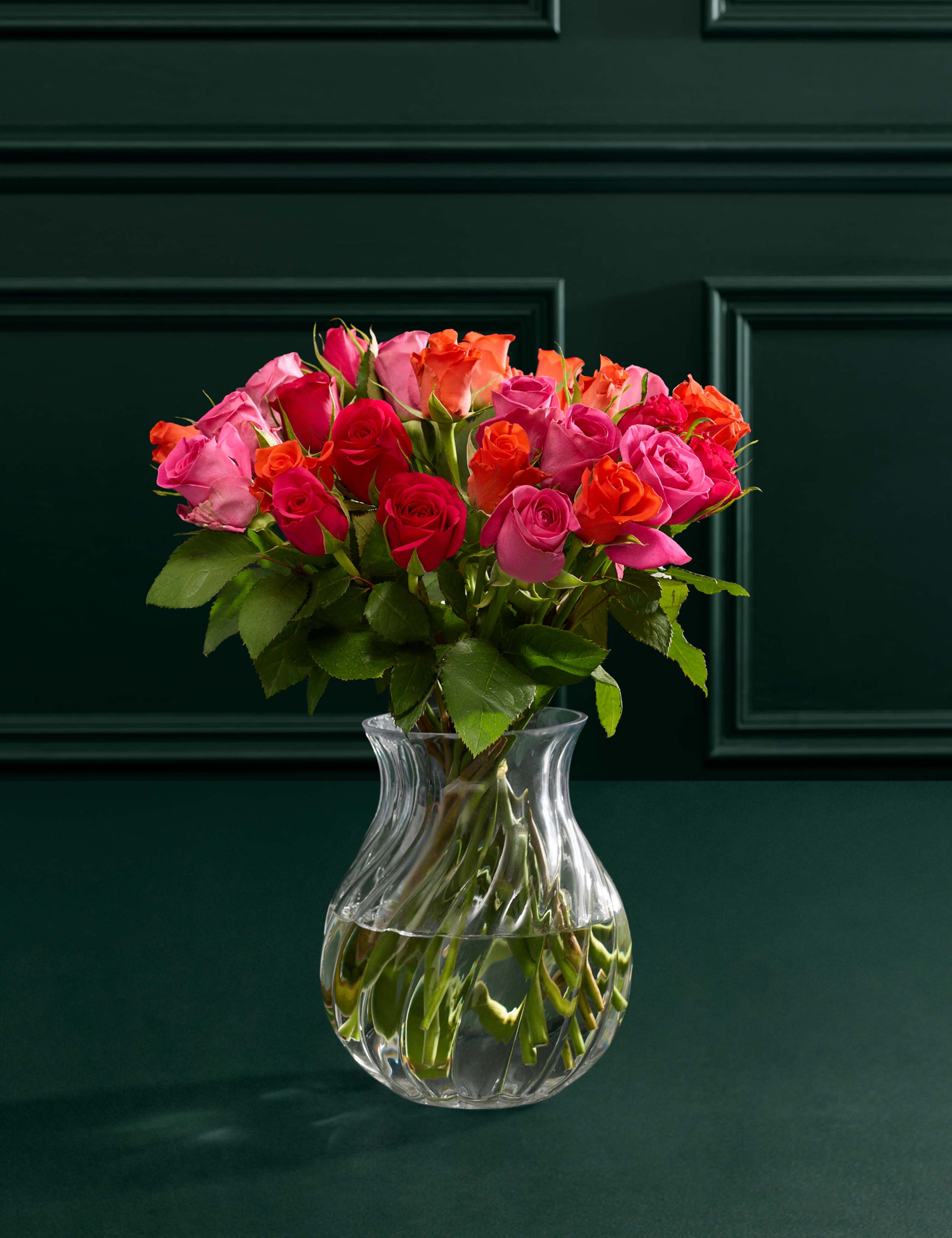 Radiant Rose Abundance Bouquet with Vase 1 of 7