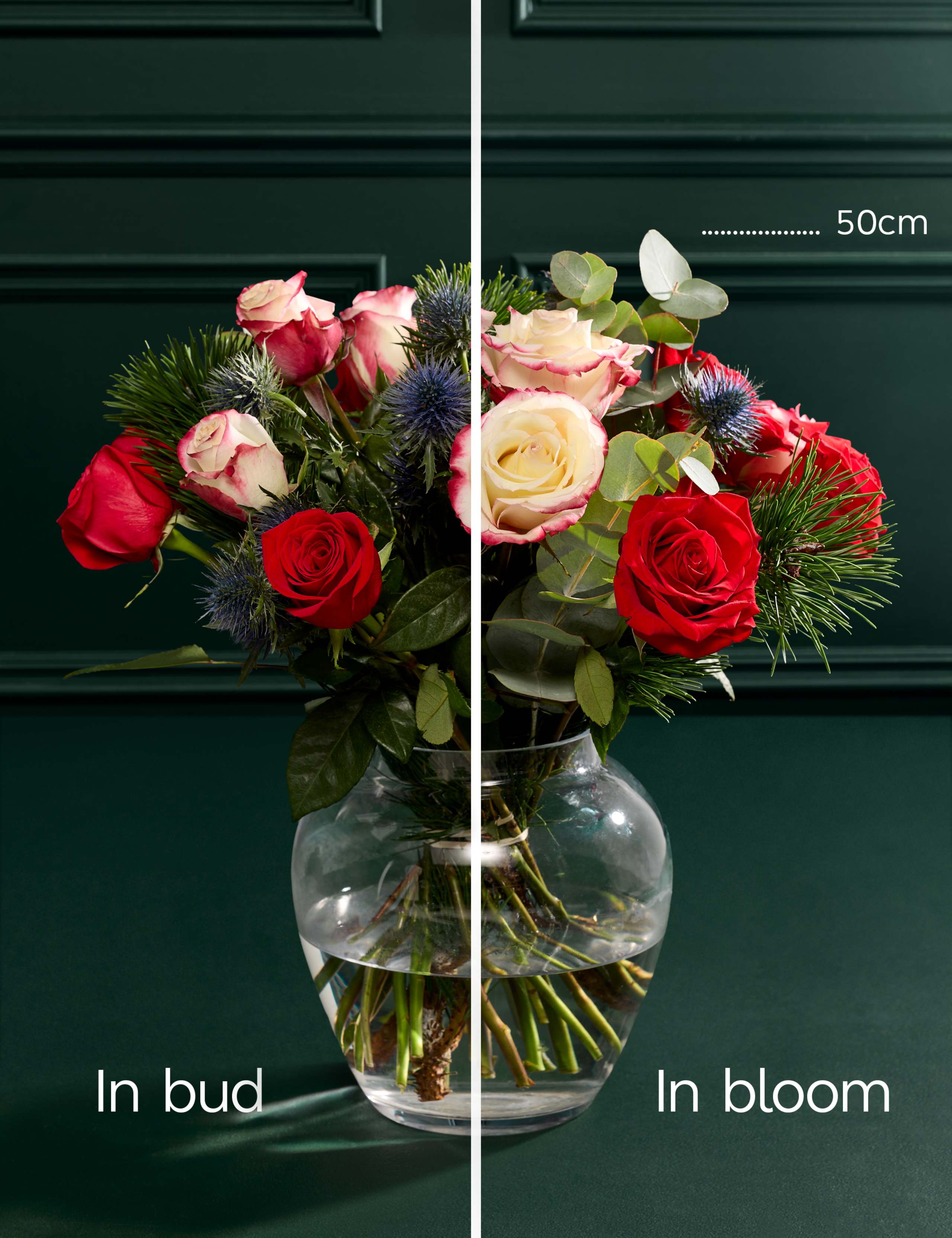 Sweet Rose & Eryngium Bouquet 5 of 5