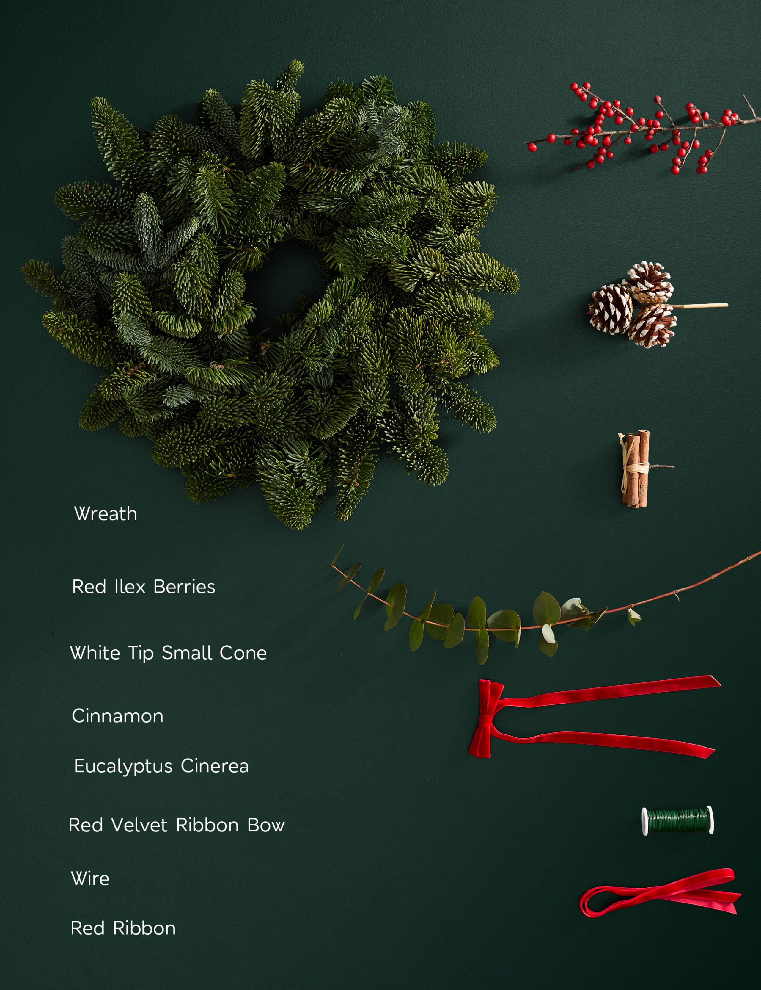 Christmas Wreath Making Kit for 4 with Delacourt Champagne 7 of 9