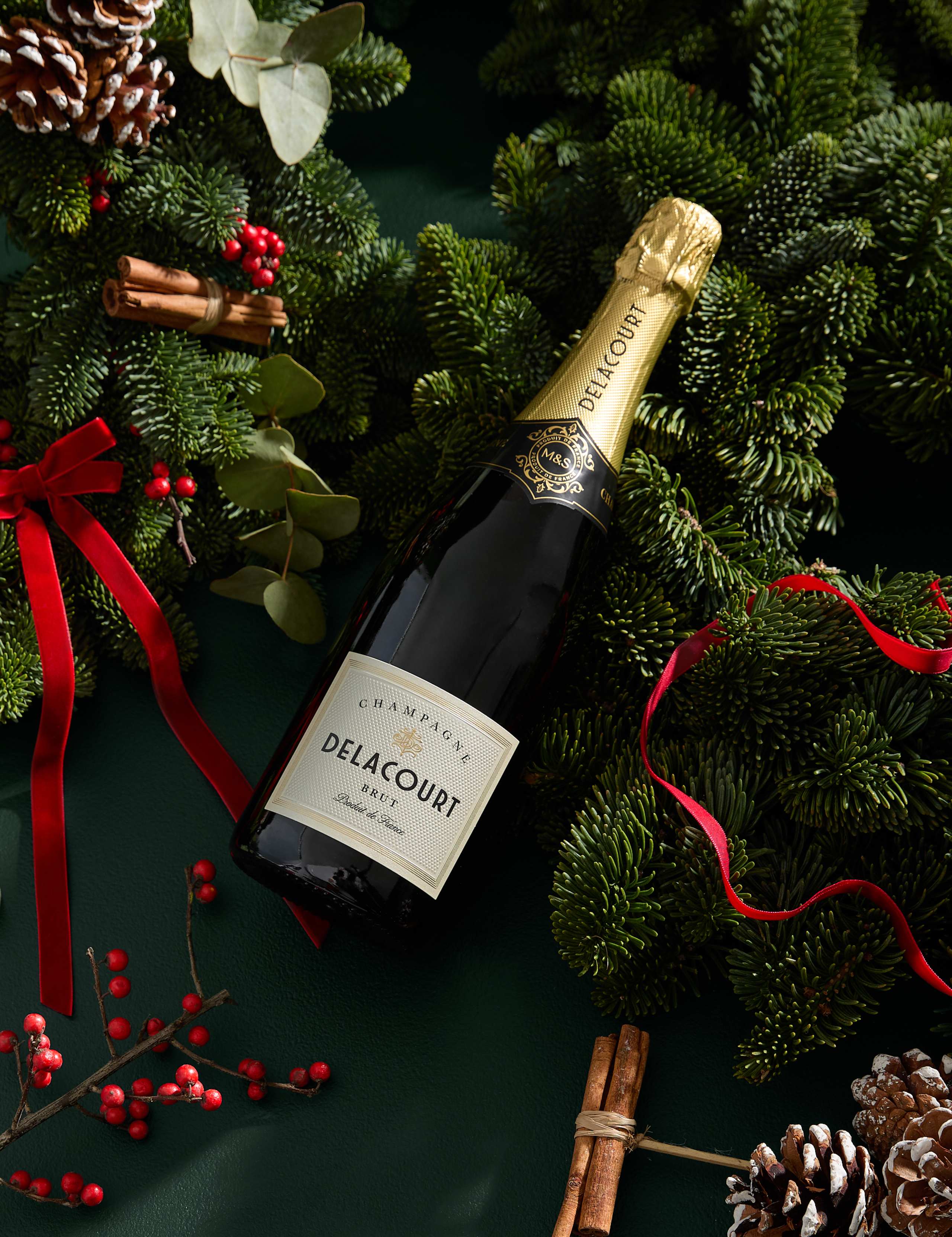 Christmas Wreath Making Kit for 4 with Delacourt Champagne 9 of 9