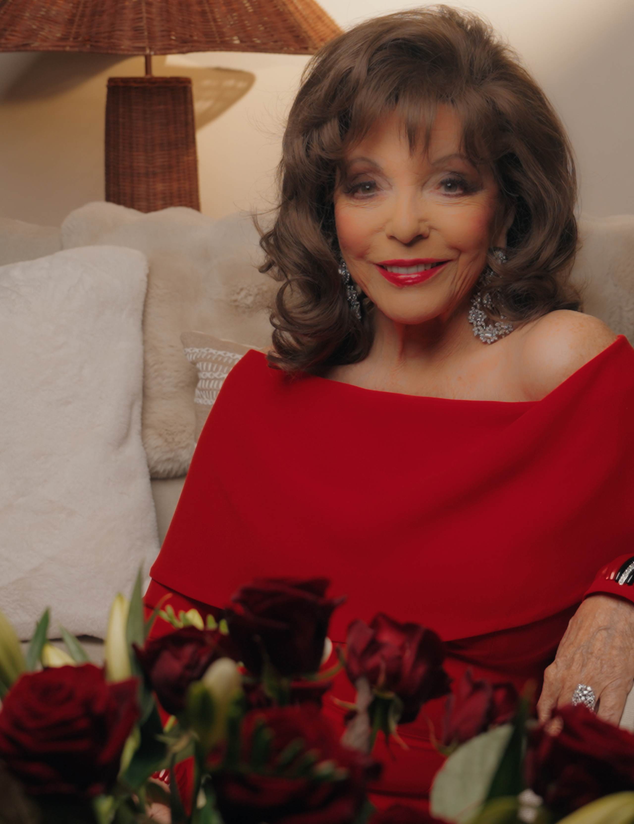 Dame Joan Collins Valentines Bouquet with Vase 3 of 11