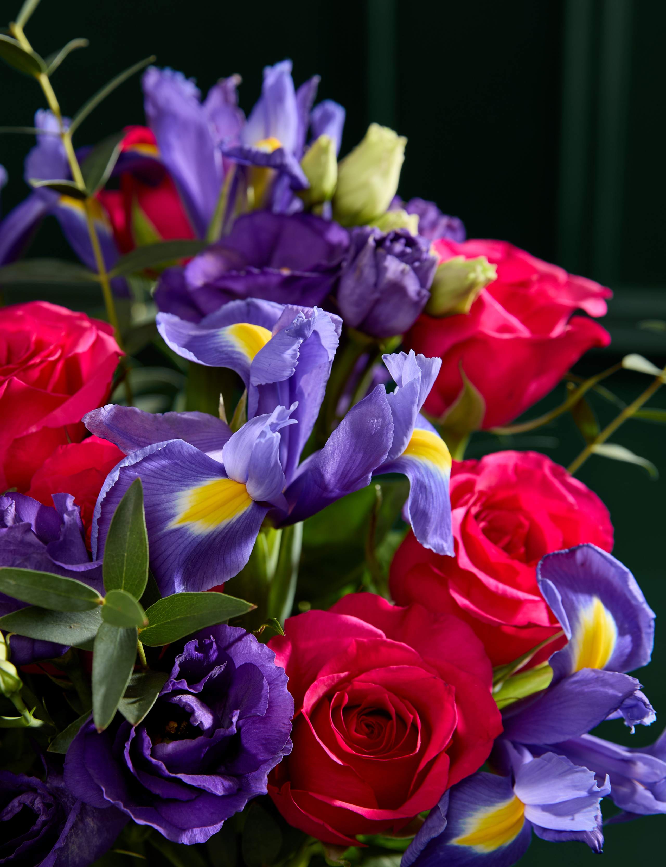 Cerise Rose & Lisianthus Bouquet 3 of 7