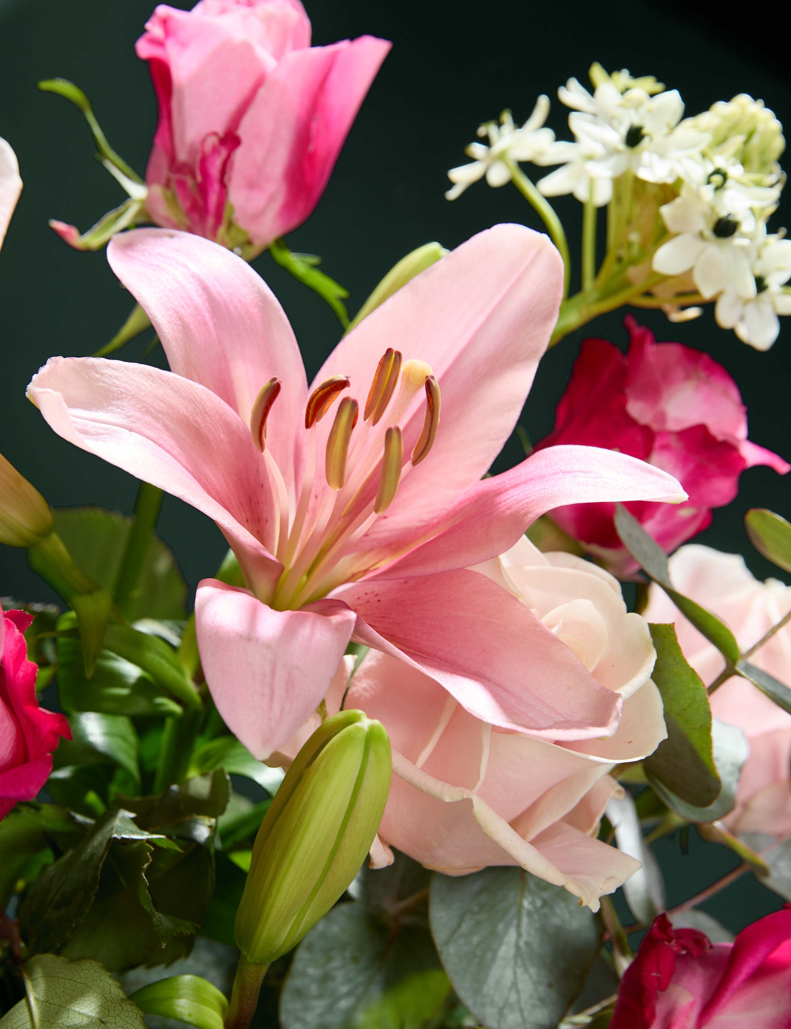 Mother's Day Pink Rose Bouquet with Rosé Champagne 3 of 6