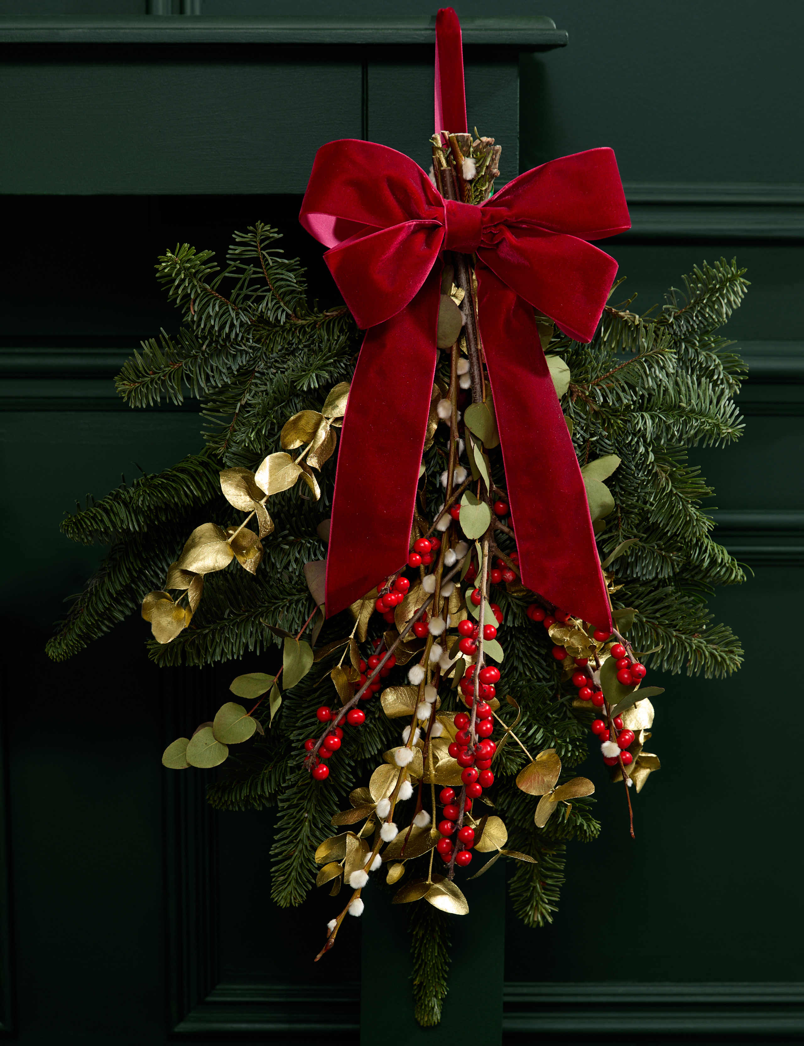 Festive Red Door Swag 6 of 7