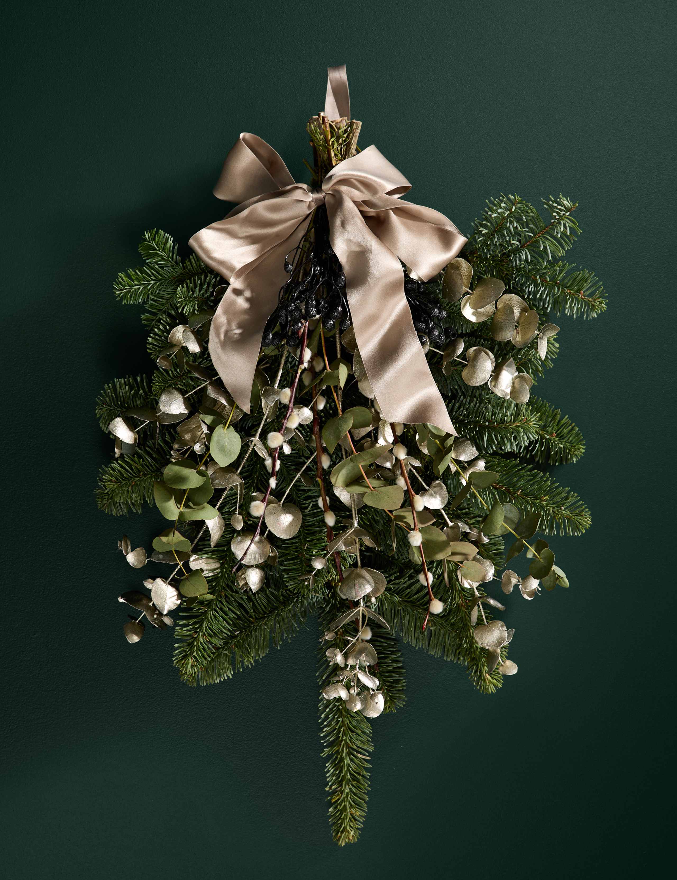 Festive Real Natural Door Swag 3 of 5