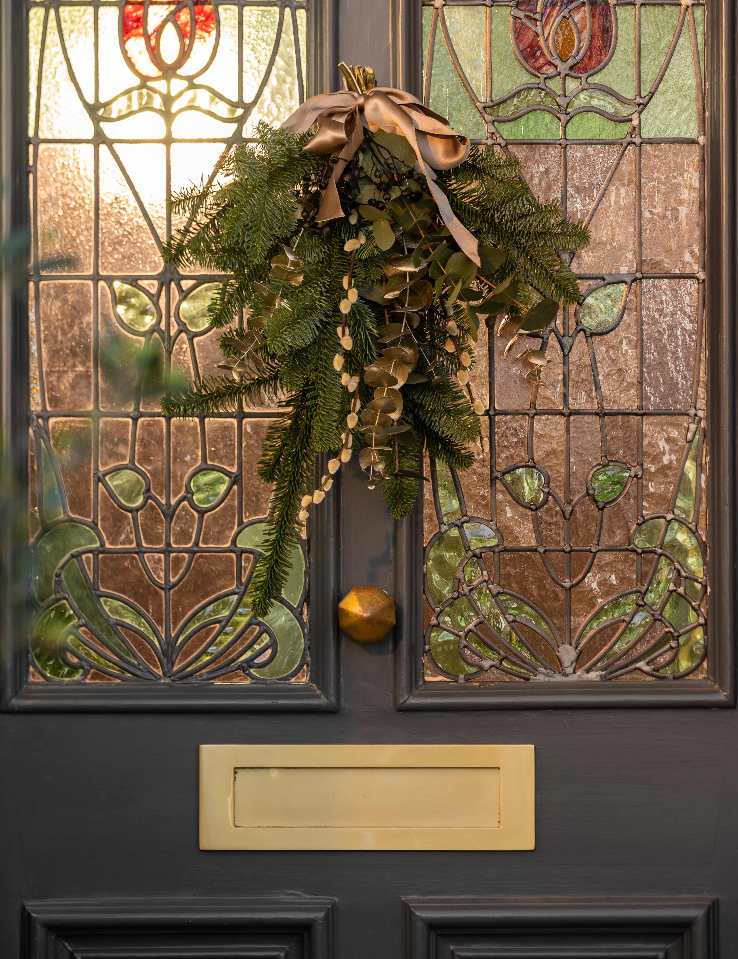 Festive Real Natural Door Swag 2 of 5