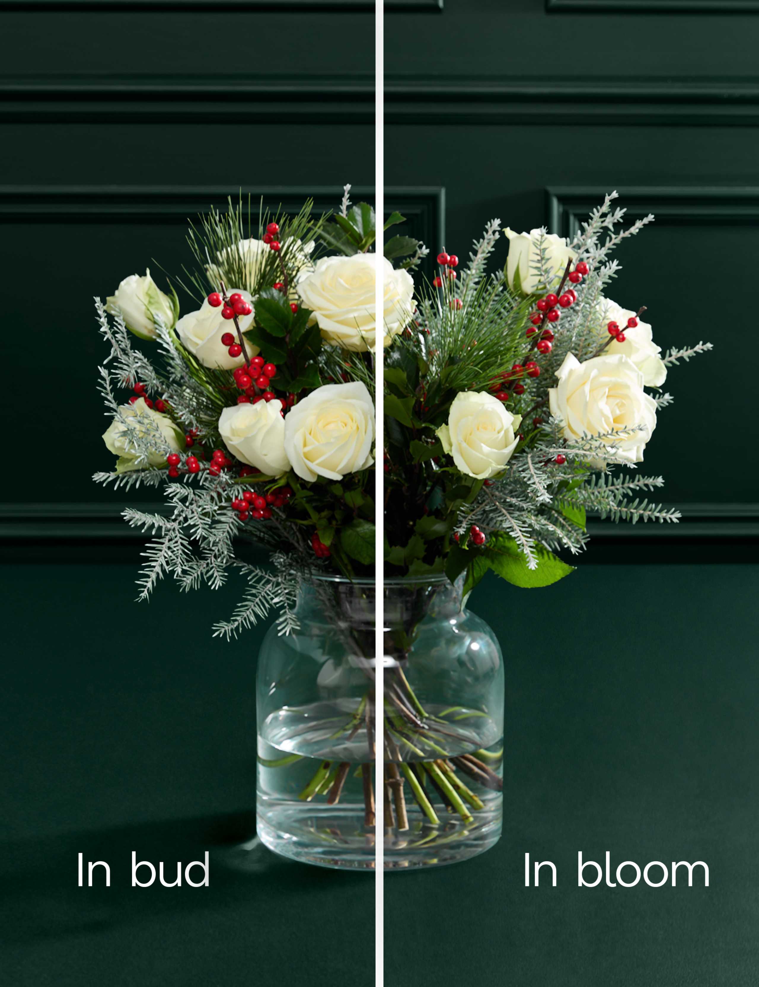 White Rose, Blue Prince, Ilex  Bouquet with Candle & Diffuser 5 of 9