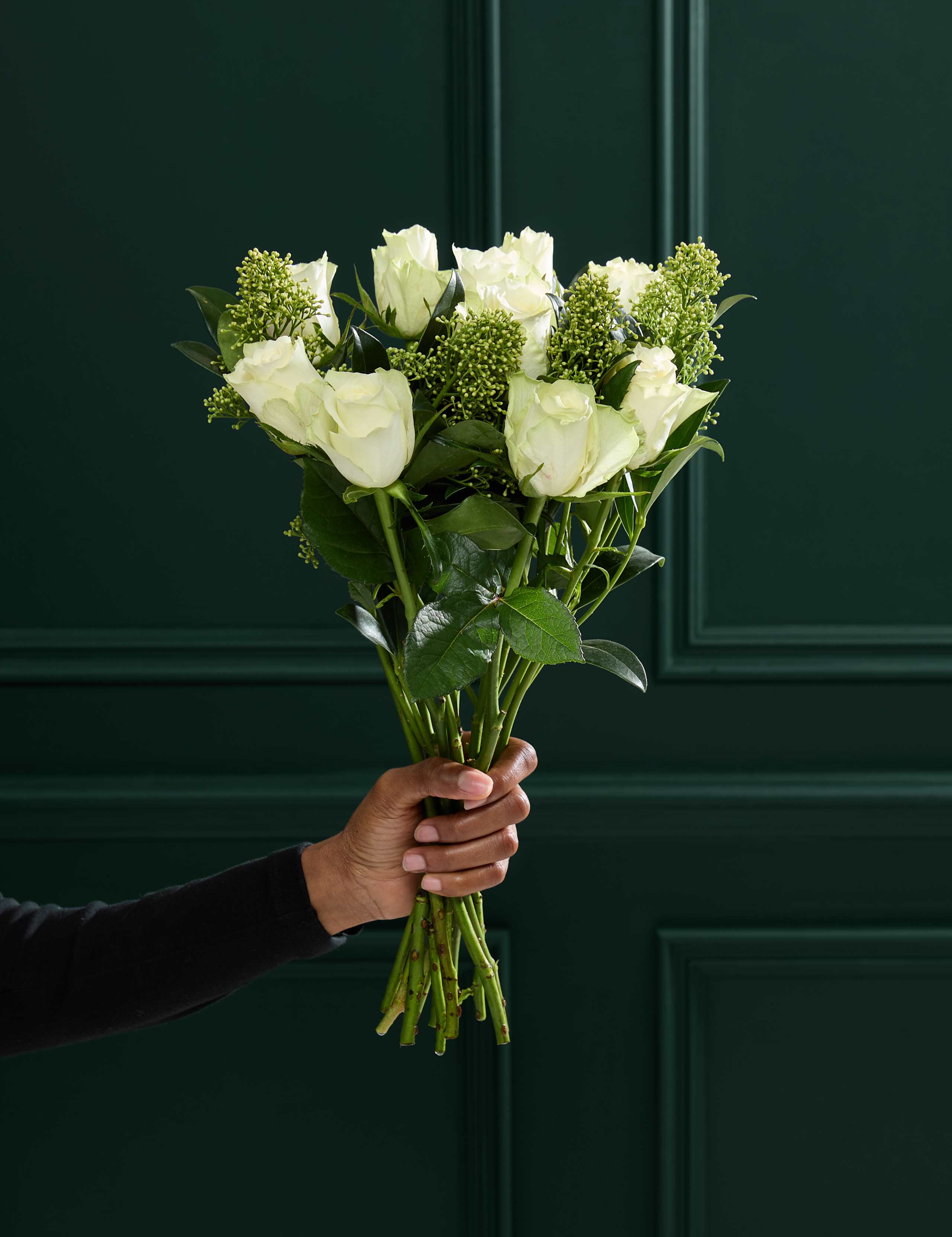 White Rose & Skimmia Posy 1 of 6