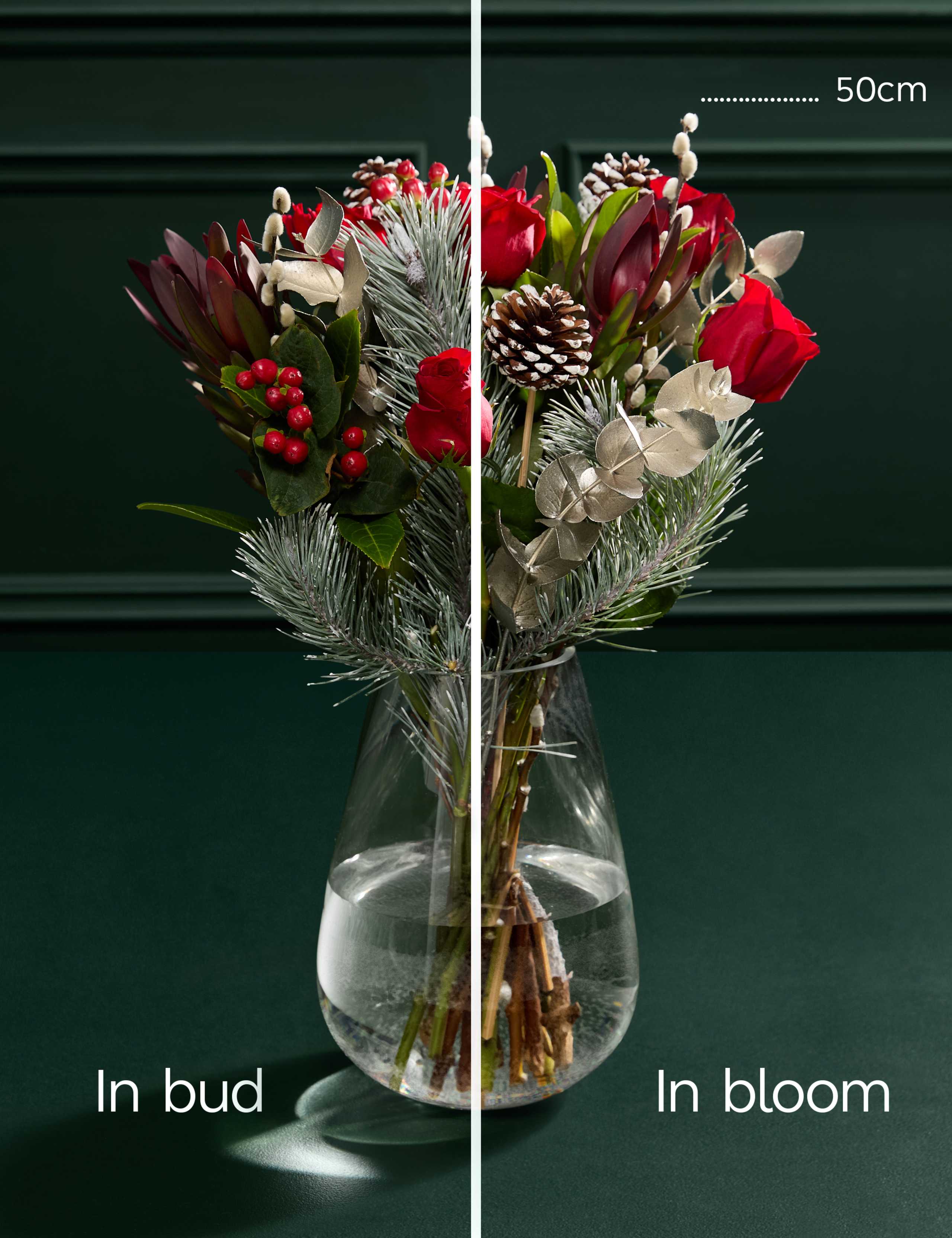 Festive Freedom Red Rose & Foliage Bouquet 5 of 7
