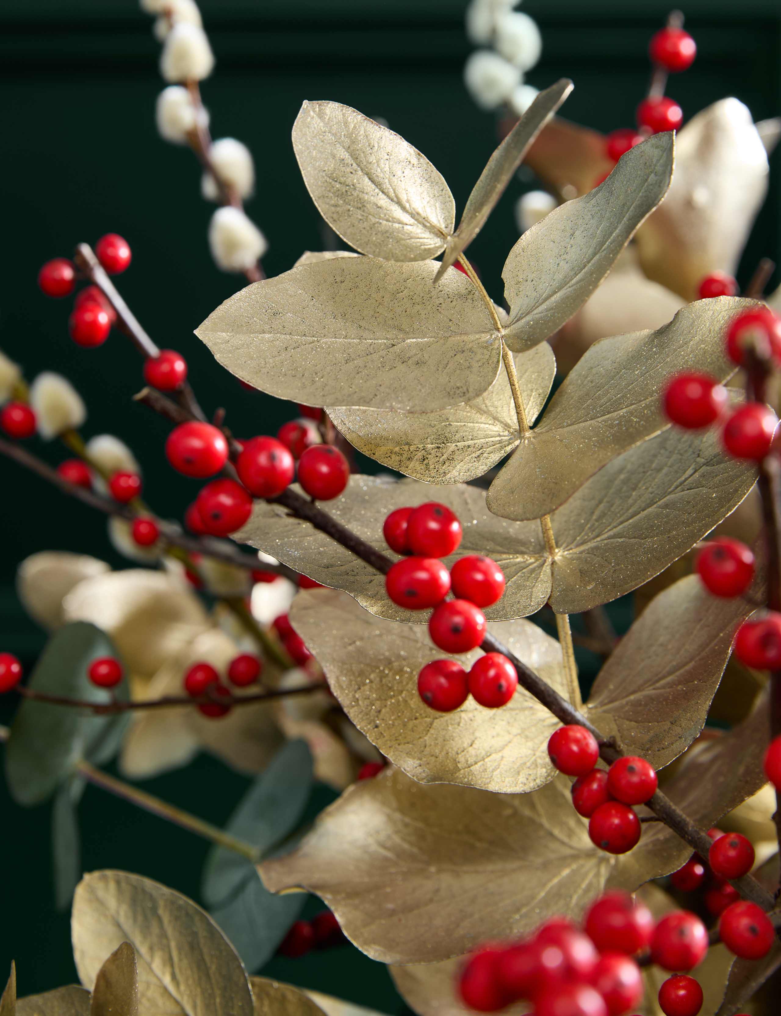 Ilex & Gold Eucalyptus Bouquet 3 of 5