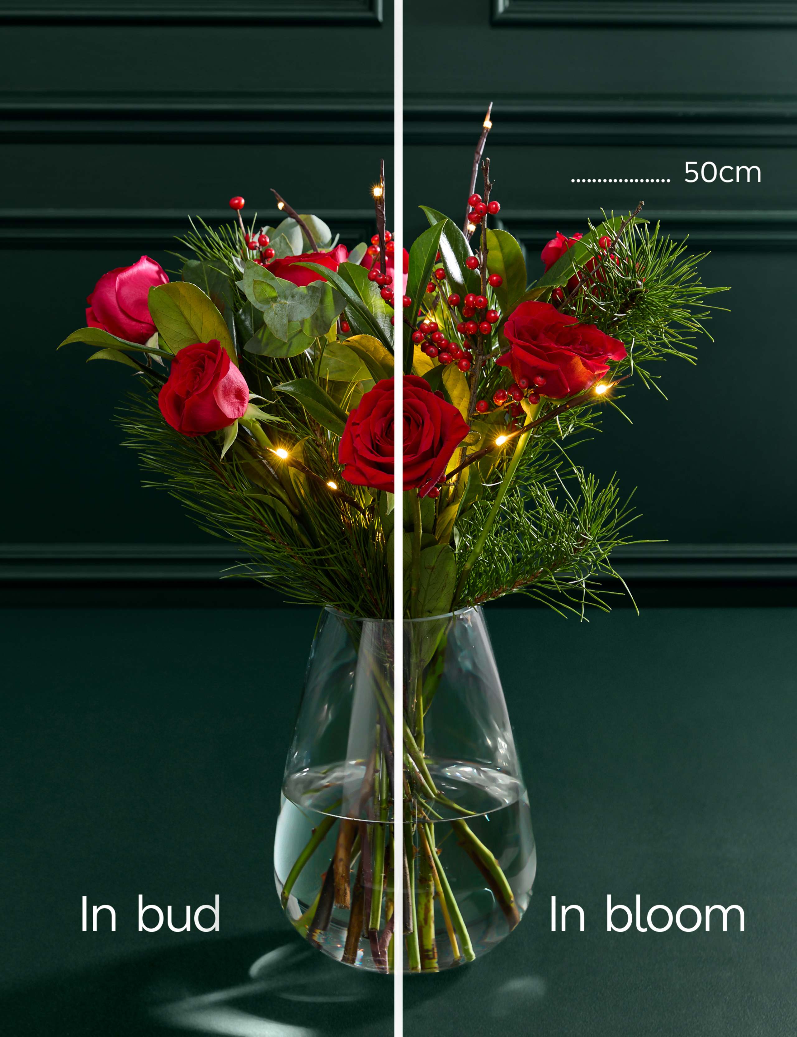 Festive Red Rose Light Up Bouquet 5 of 6