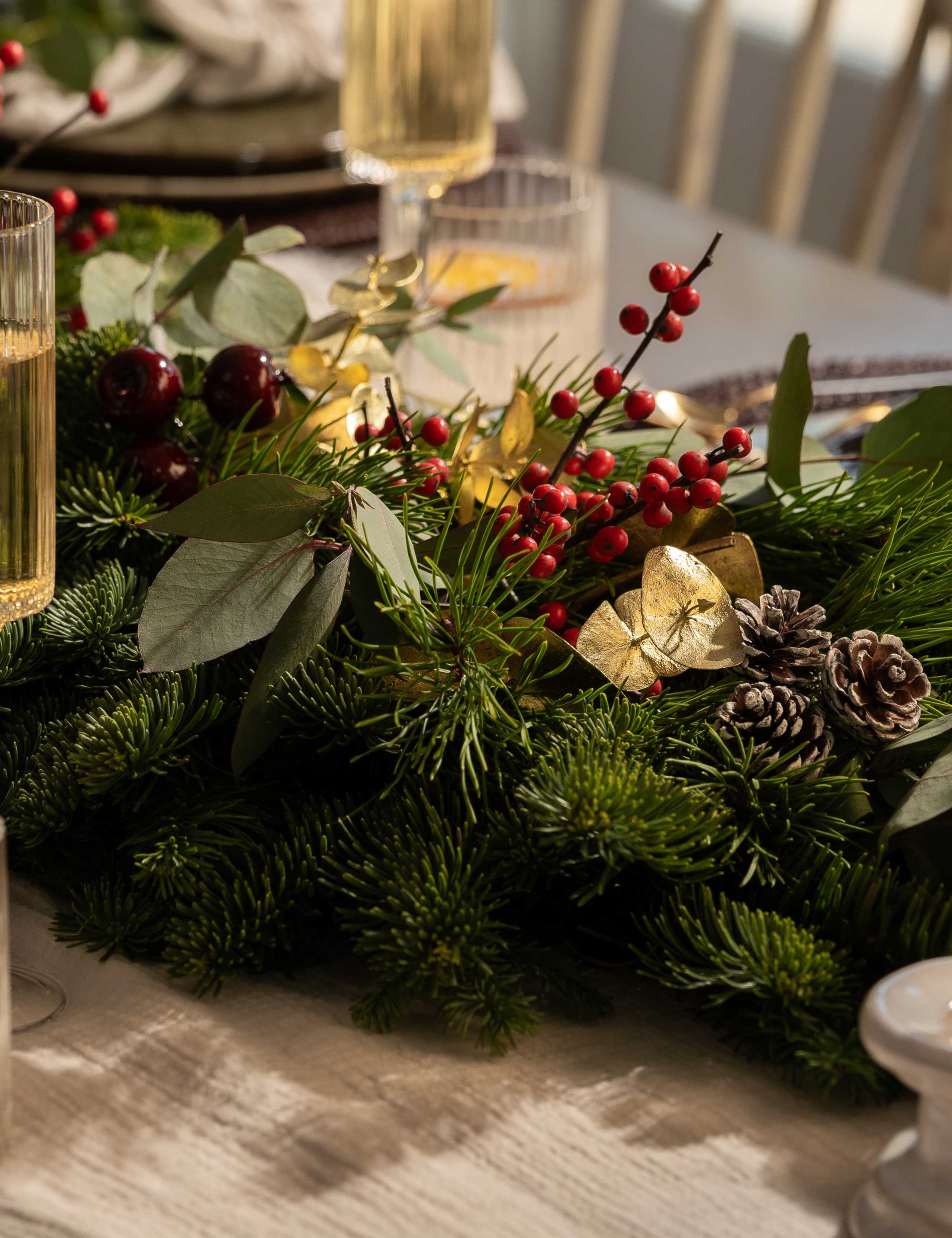 Real Festive Red Garland 3 of 9