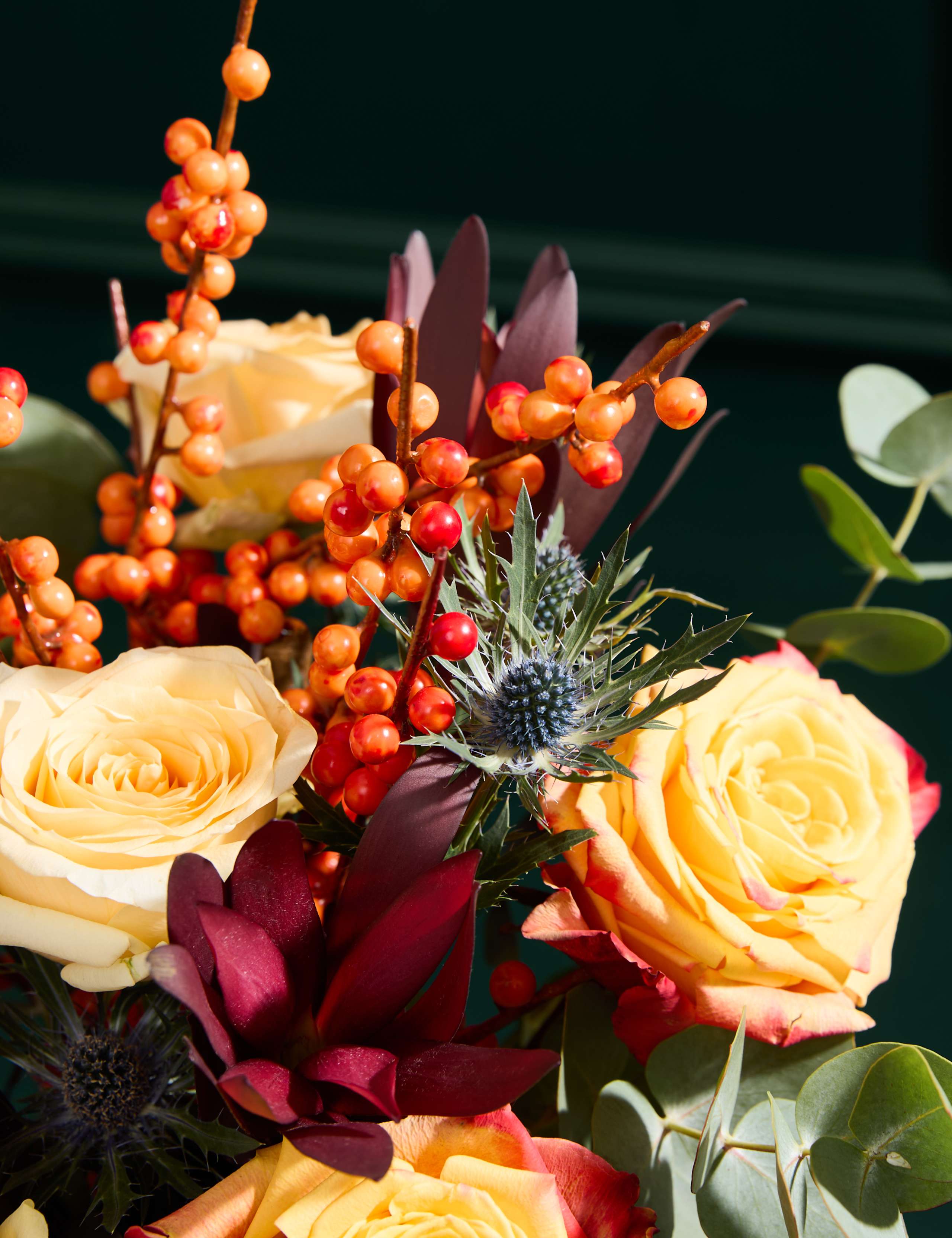 Seasonal Rose & Ilex Bouquet 3 of 7