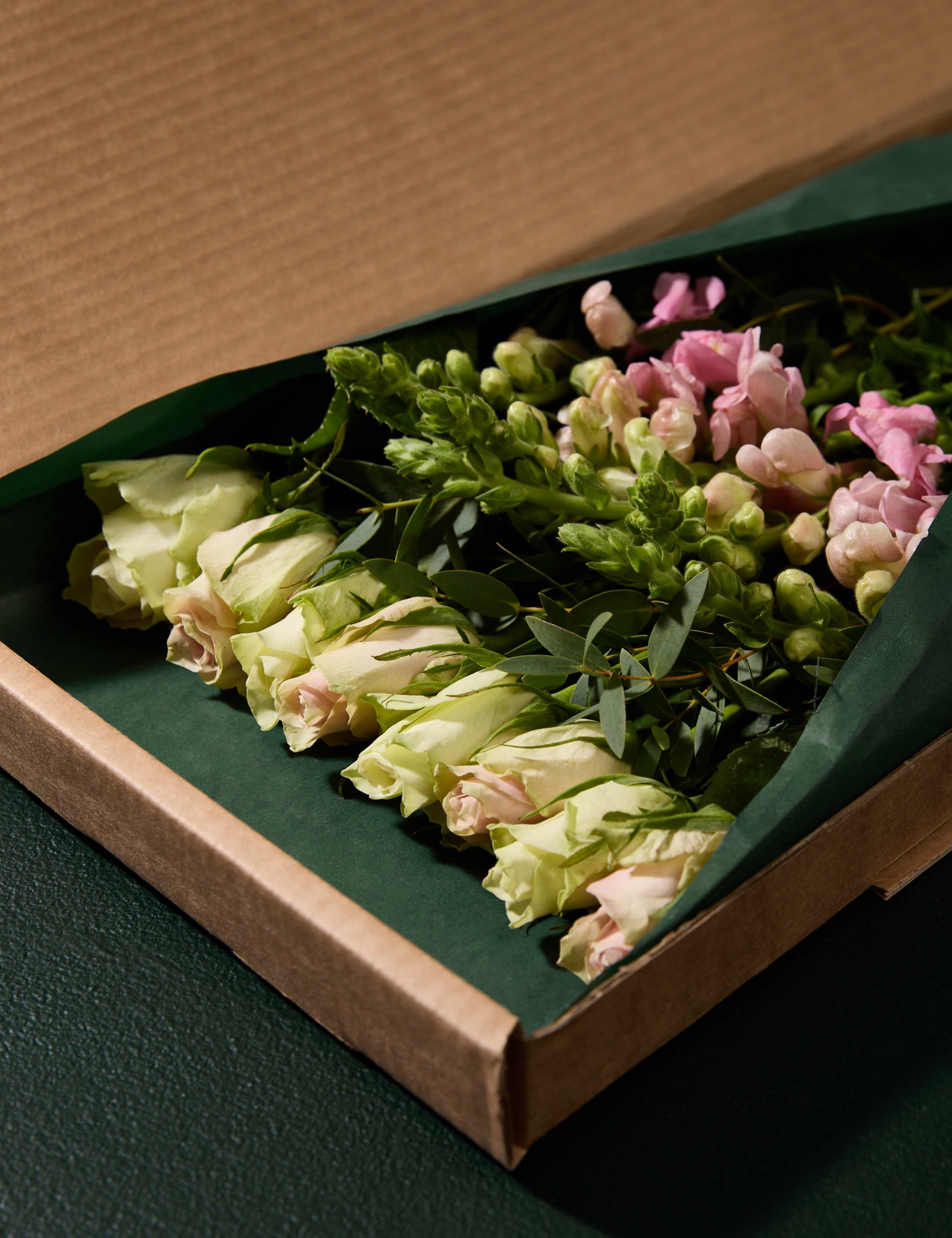 Blush Rose & Antirrhinum Letterbox Flowers 4 of 9
