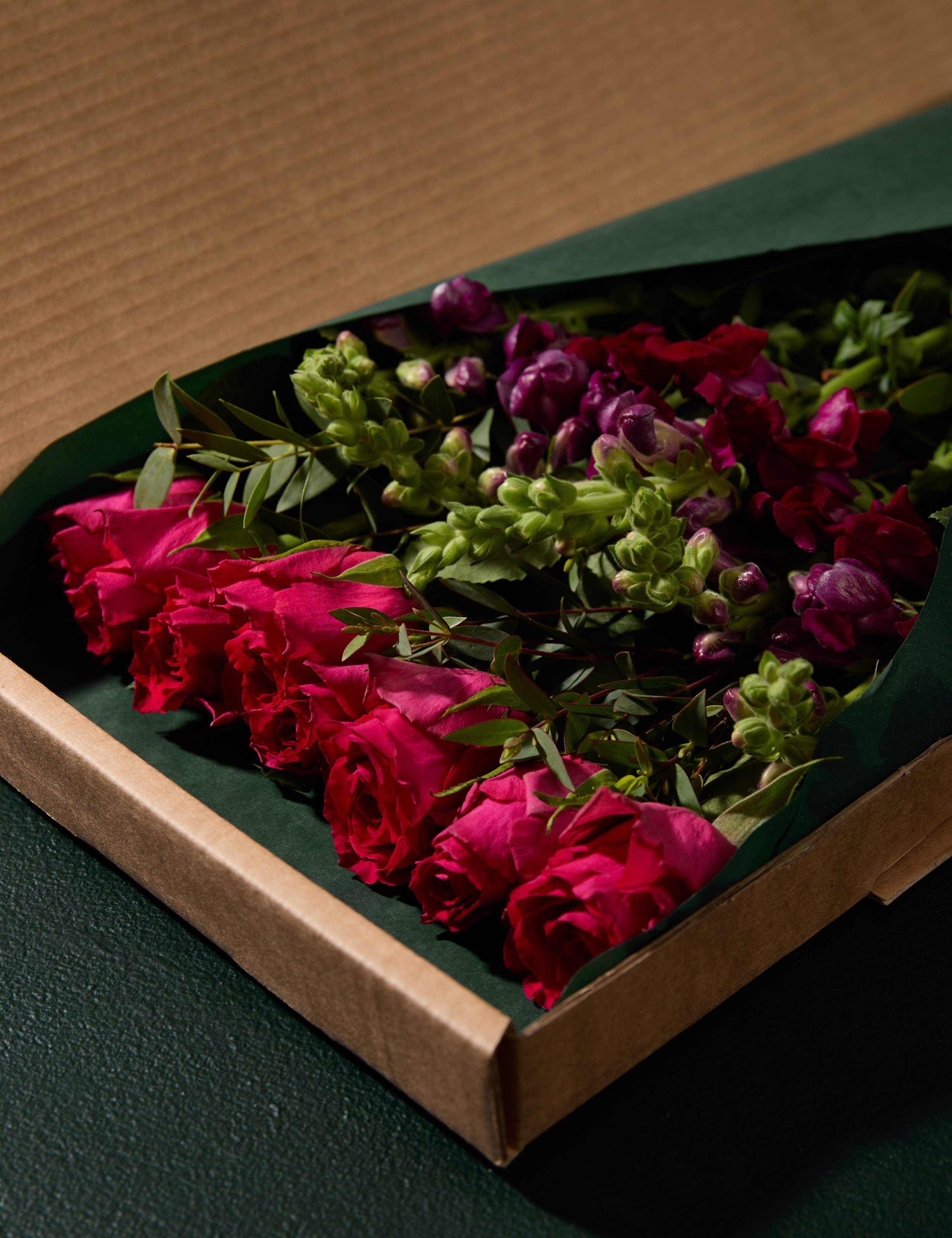Vibrant Rose & Antirrhinum Letterbox Flowers 5 of 9