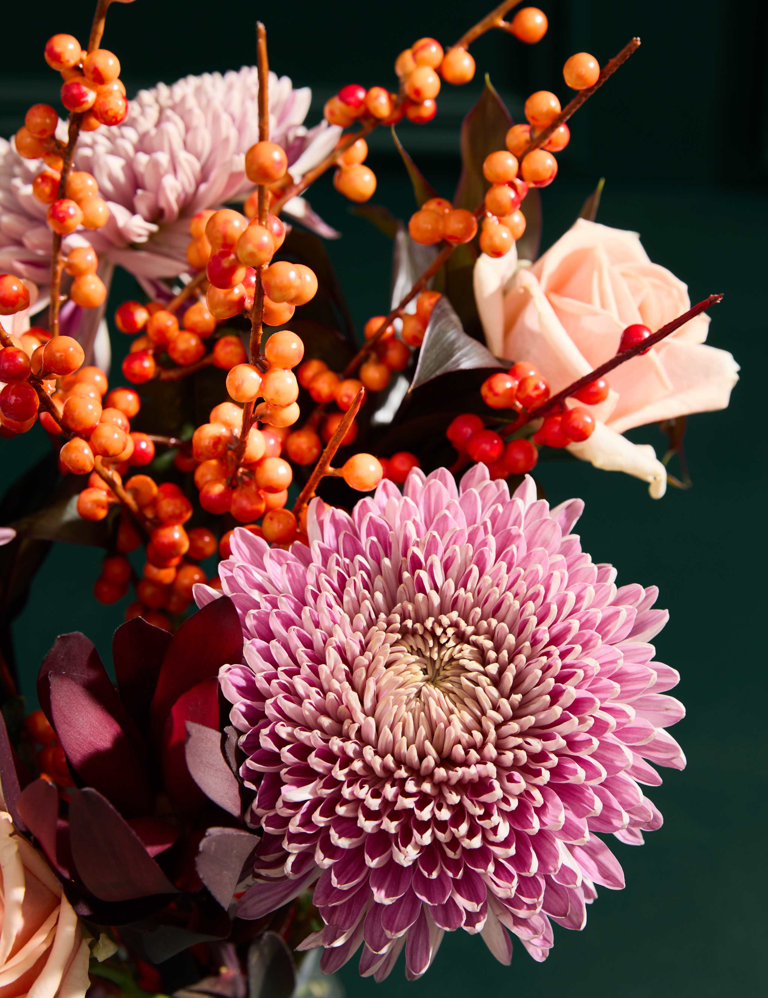 Purple Bloom & Ilex Bouquet 3 of 7