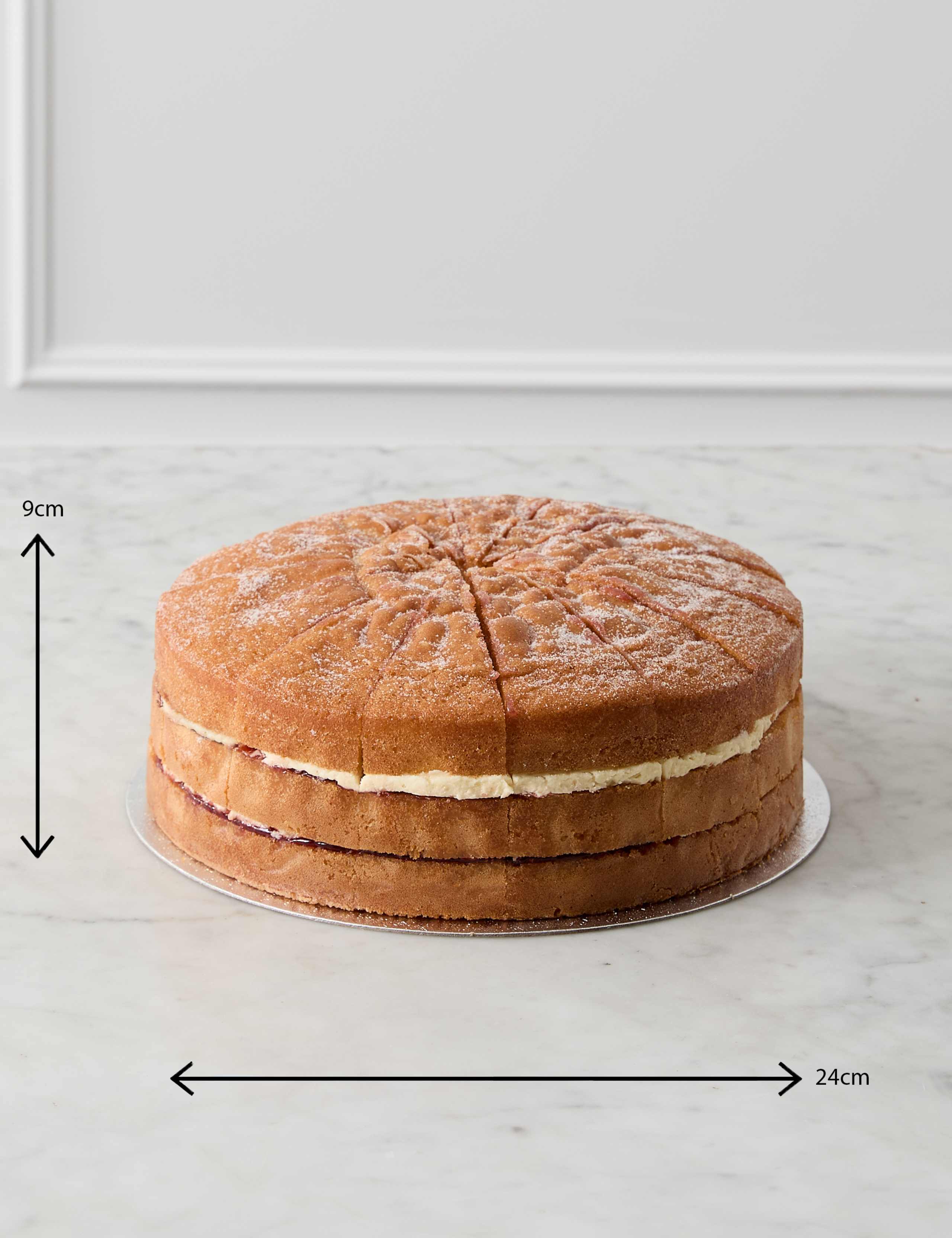 Victoria Sponge Cake (Serves 14) 4 of 5