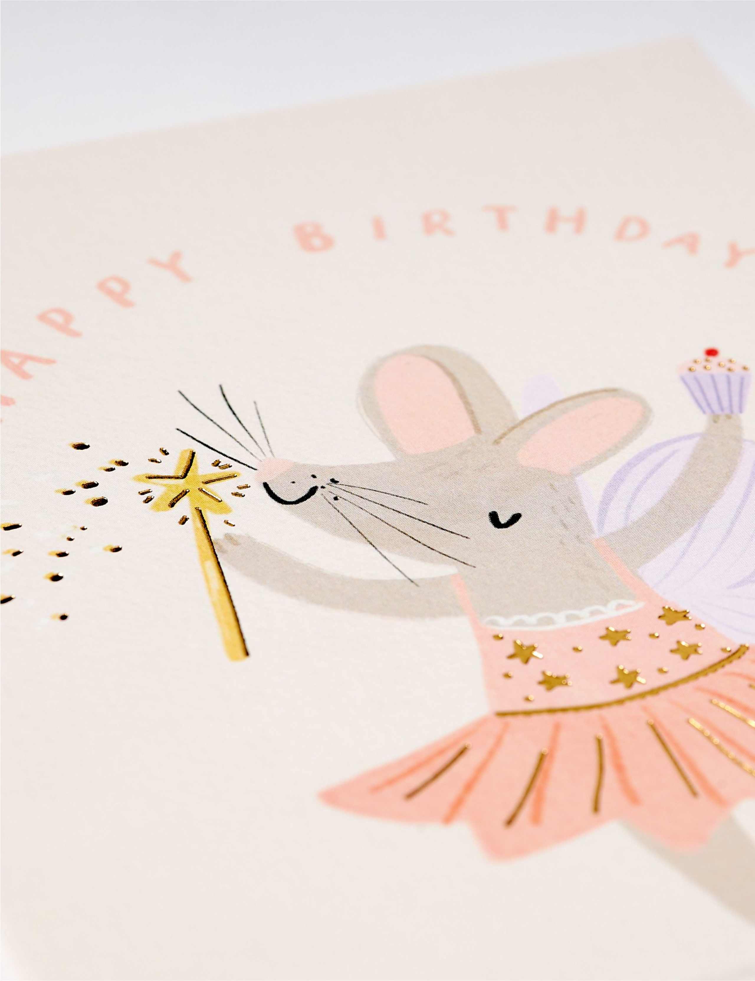 Ballerina Mouse Birthday Card For Her 2 of 2