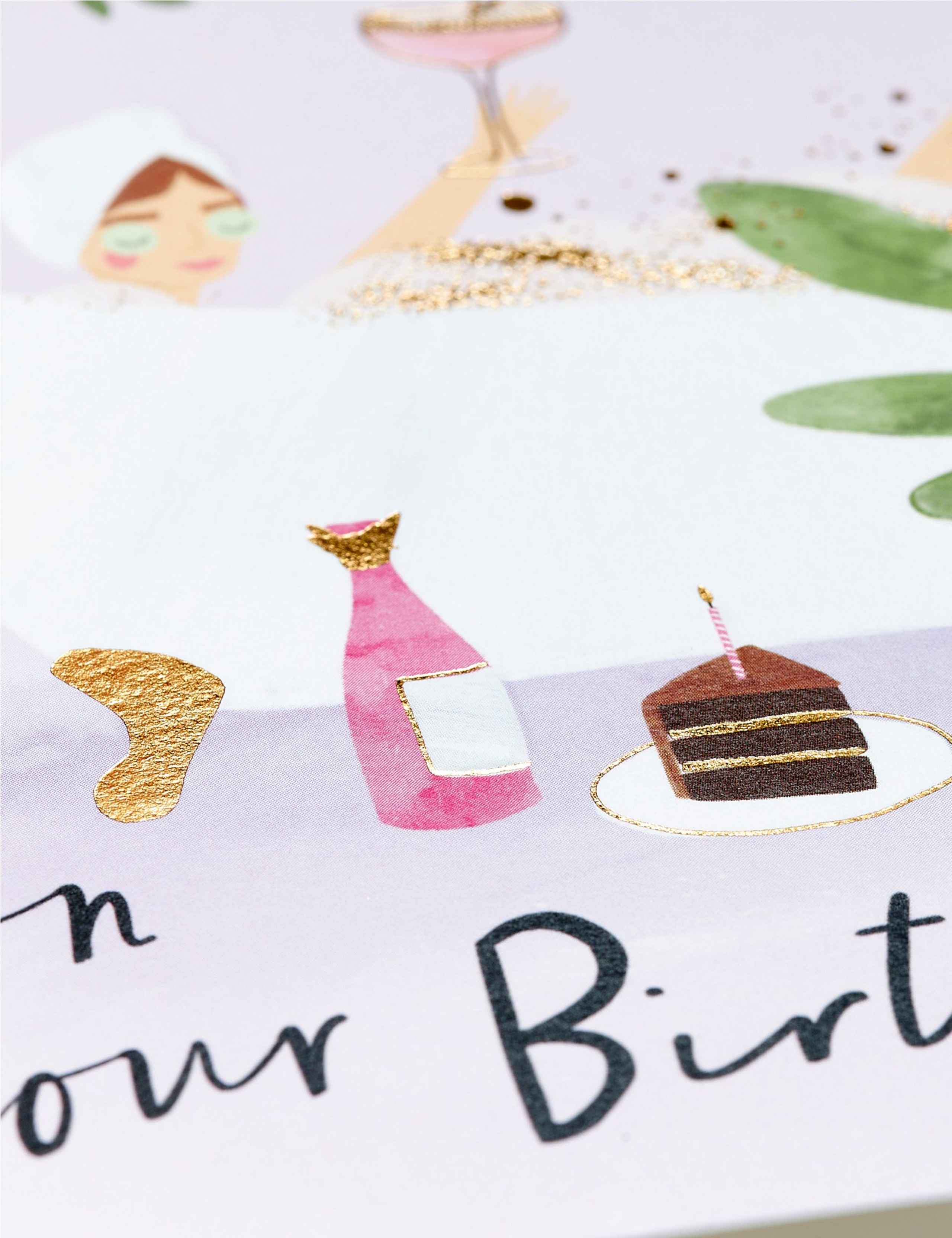 Relaxing Bath Contemporary Birthday Card 2 of 2